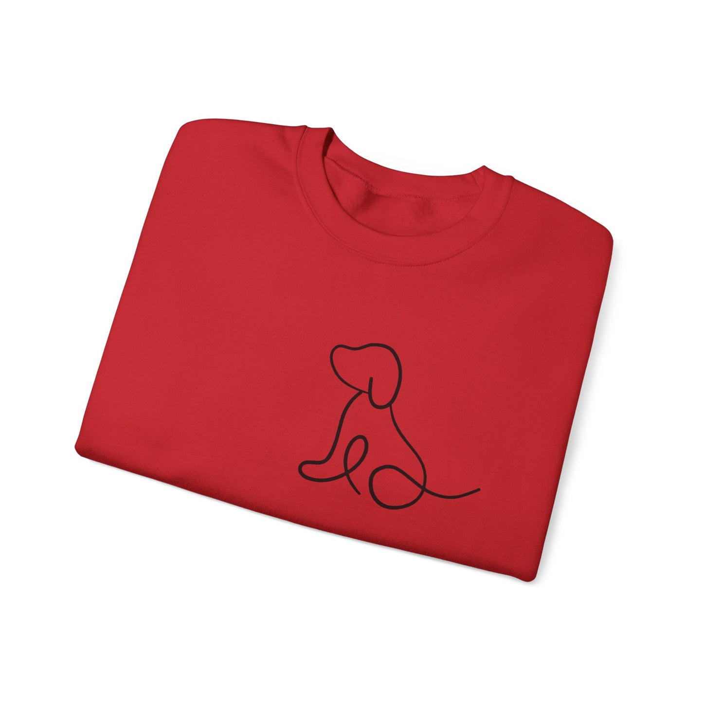 Dog Silhouette Crewneck Sweatshirt for Pet Lovers, Cozy Gift for Dog Owners, Casual Wear, Adoption Awareness, Dog-Themed Apparel
