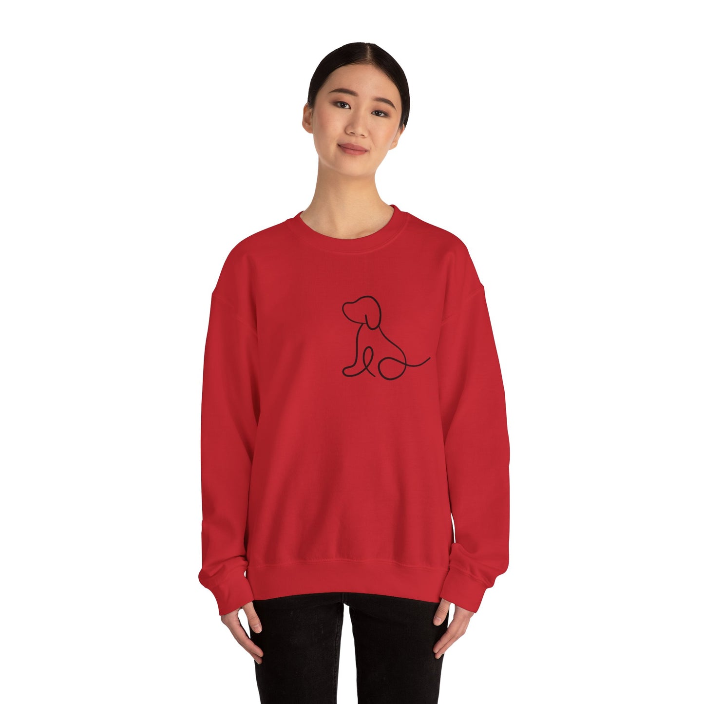Dog Silhouette Crewneck Sweatshirt for Pet Lovers, Cozy Gift for Dog Owners, Casual Wear, Adoption Awareness, Dog-Themed Apparel