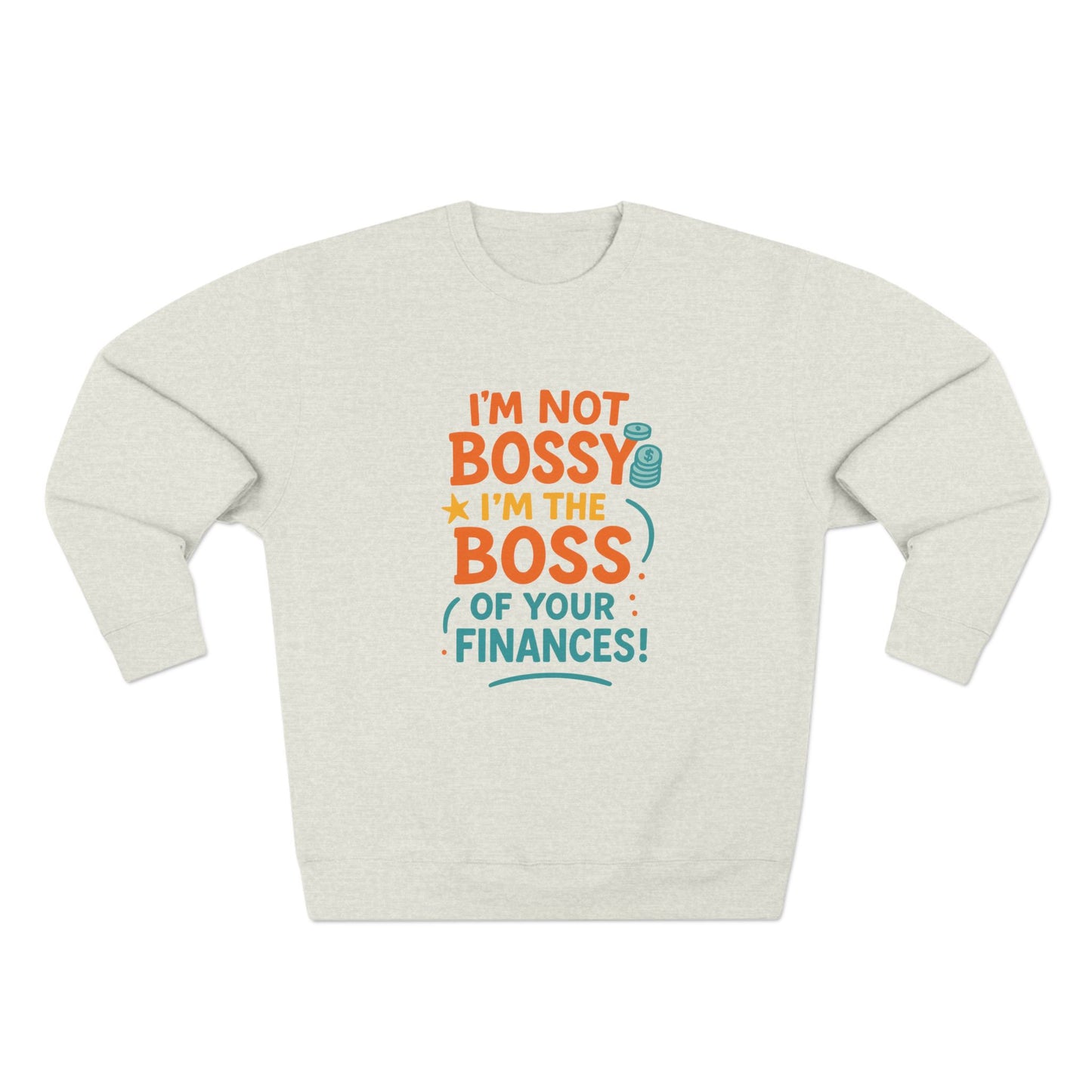 Financial Boss Unisex Sweatshirt, Funny Gift, Budgeting Humor, Cozy Casual Wear, Birthday Present, Office Attire