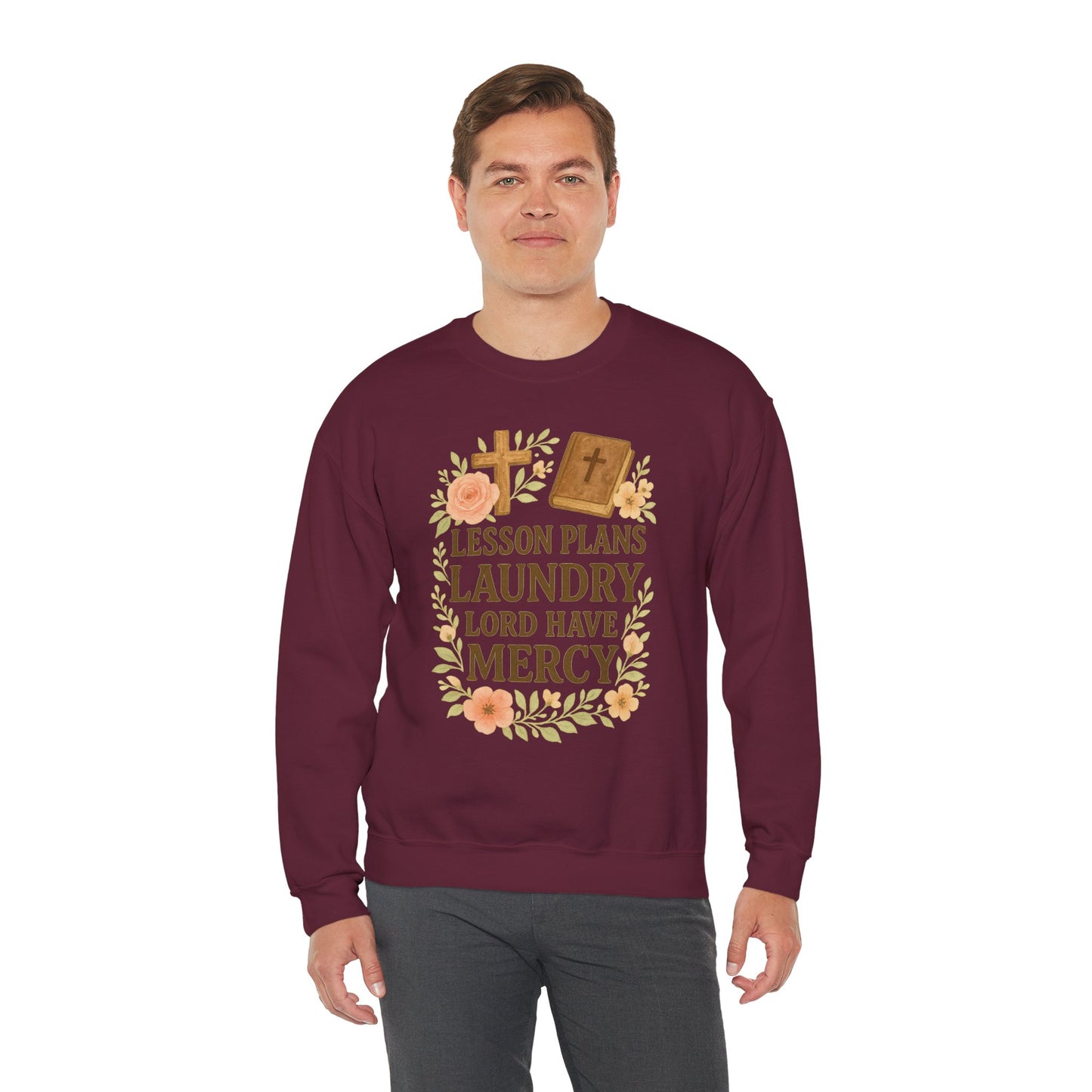 Faith-Inspired Crewneck Sweatshirt for Home School Teachers. Cozy Gift for Home School Parents, Lesson Plans Sweatshirt, Christian Apparel, Relaxed Fit