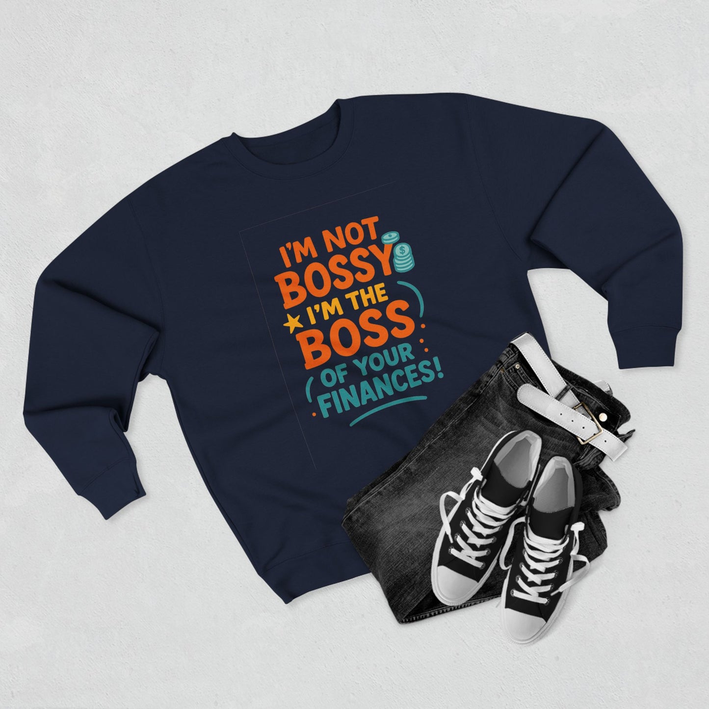 Financial Boss Unisex Sweatshirt, Funny Gift, Budgeting Humor, Cozy Casual Wear, Birthday Present, Office Attire