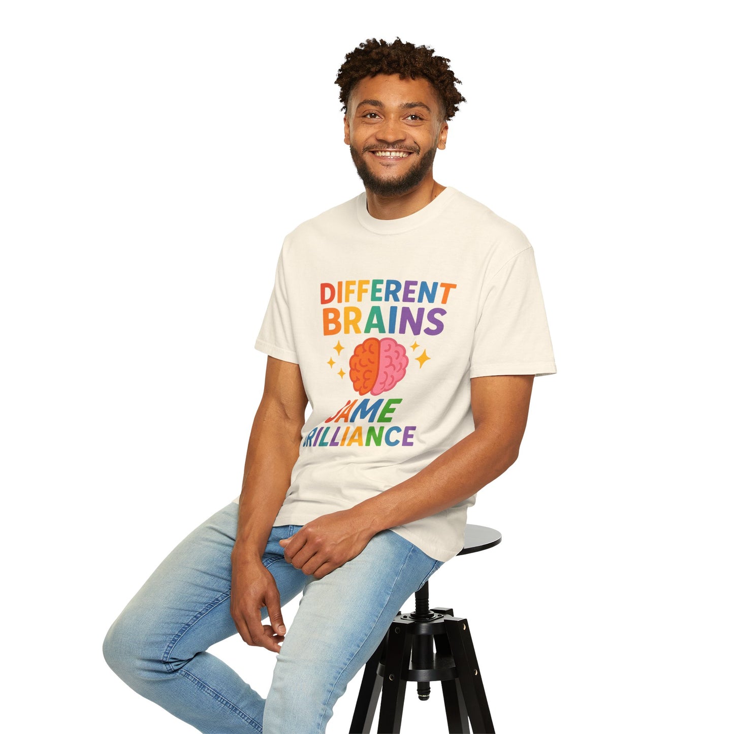 Inclusive Brain Power T-Shirt | Celebrate Diversity, Unisex Tee, Gift for Teachers, Special Education Gift, Brain Awareness, Mental Health