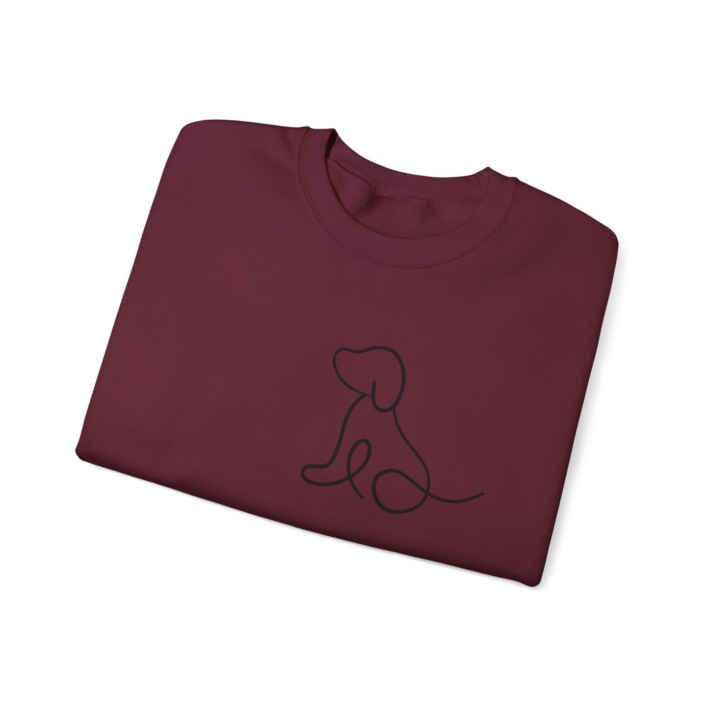 Dog Silhouette Crewneck Sweatshirt for Pet Lovers, Cozy Gift for Dog Owners, Casual Wear, Adoption Awareness, Dog-Themed Apparel