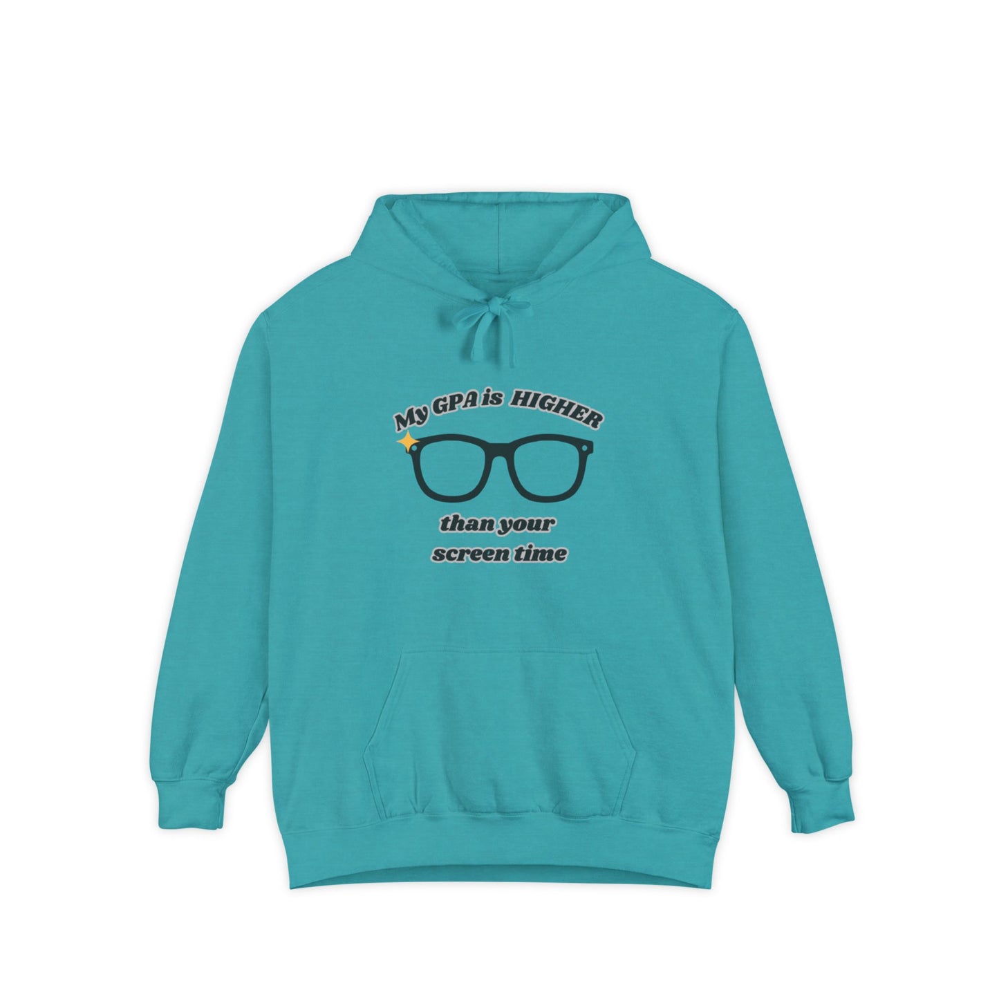 Humorous Student Hoodie: My GPA is HIGHER than Your Screen Time, Funny Gift for College Students, Back to School, Study Motivation Apparel
