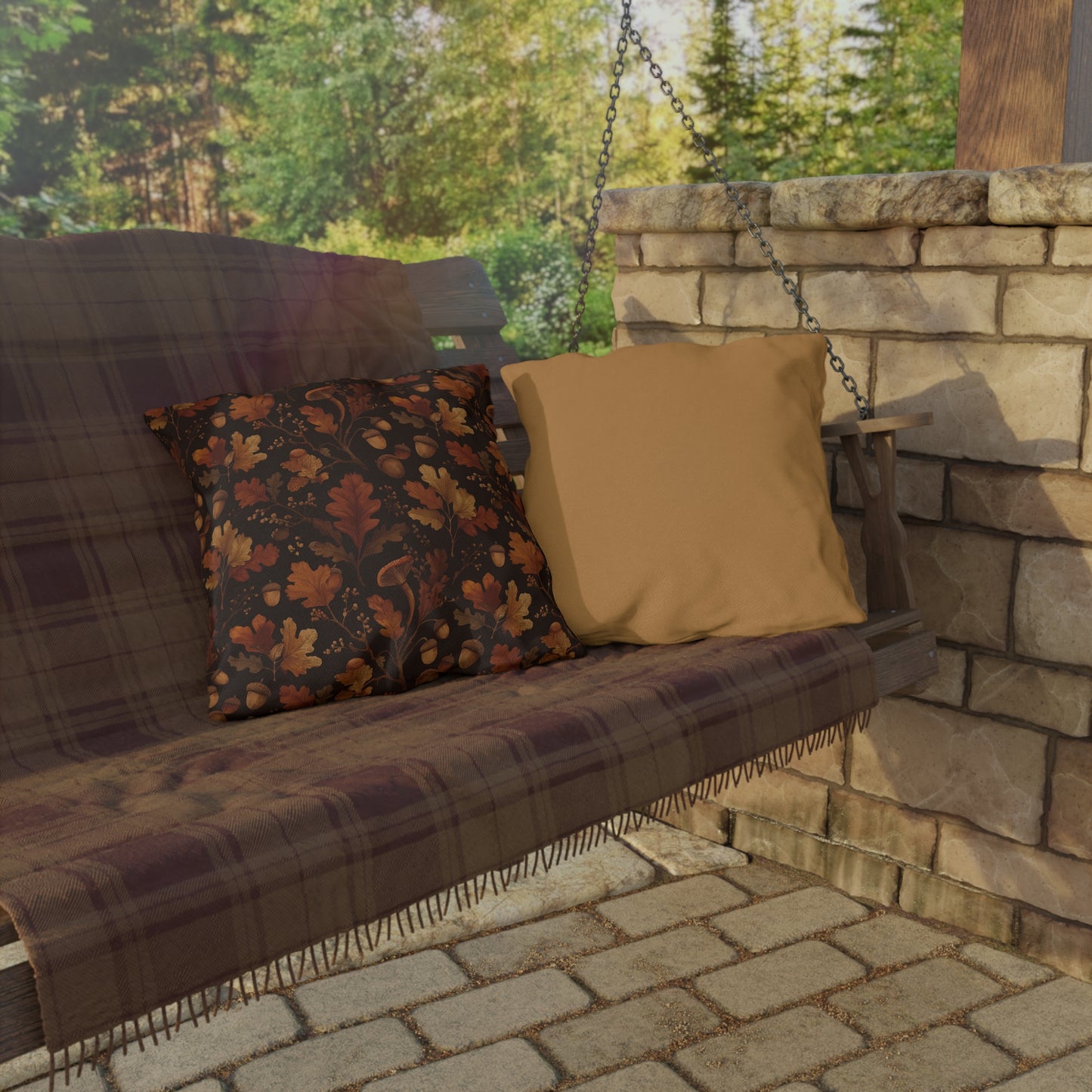 Fall-Inspired Outdoor Pillows, Cozy Garden Decor, Autumn Home Accessories, Patio Cushions, Seasonal Throw Pillows, Outdoor Comfort