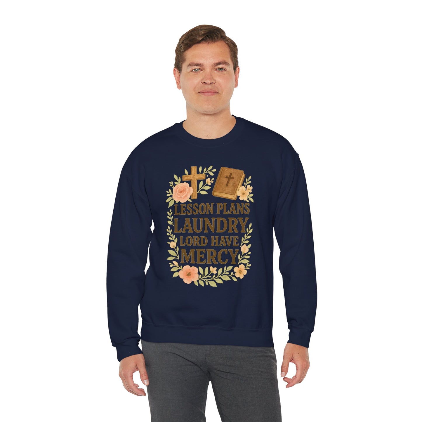 Faith-Inspired Crewneck Sweatshirt for Home School Teachers. Cozy Gift for Home School Parents, Lesson Plans Sweatshirt, Christian Apparel, Relaxed Fit