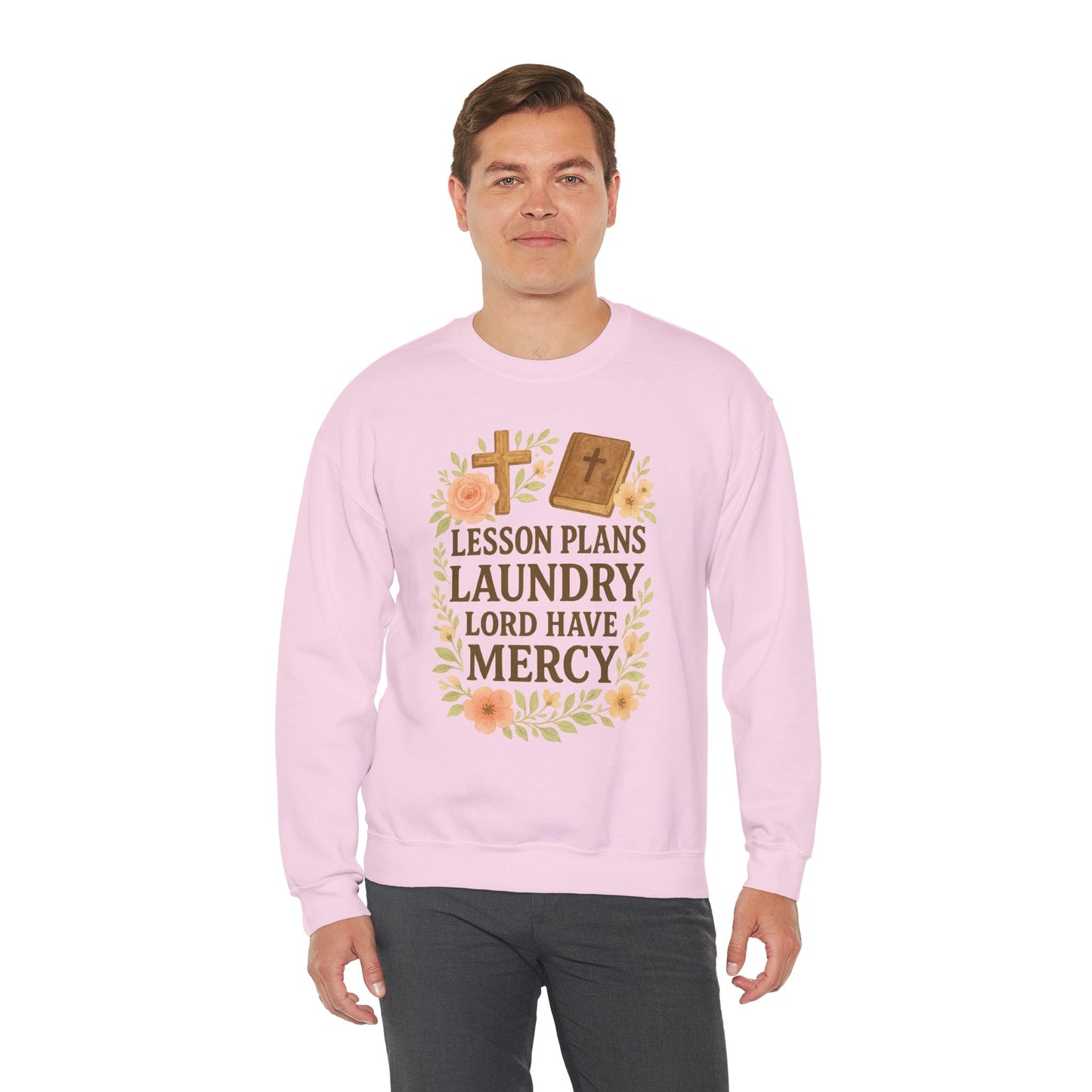 Faith-Inspired Crewneck Sweatshirt for Home School Teachers. Cozy Gift for Home School Parents, Lesson Plans Sweatshirt, Christian Apparel, Relaxed Fit