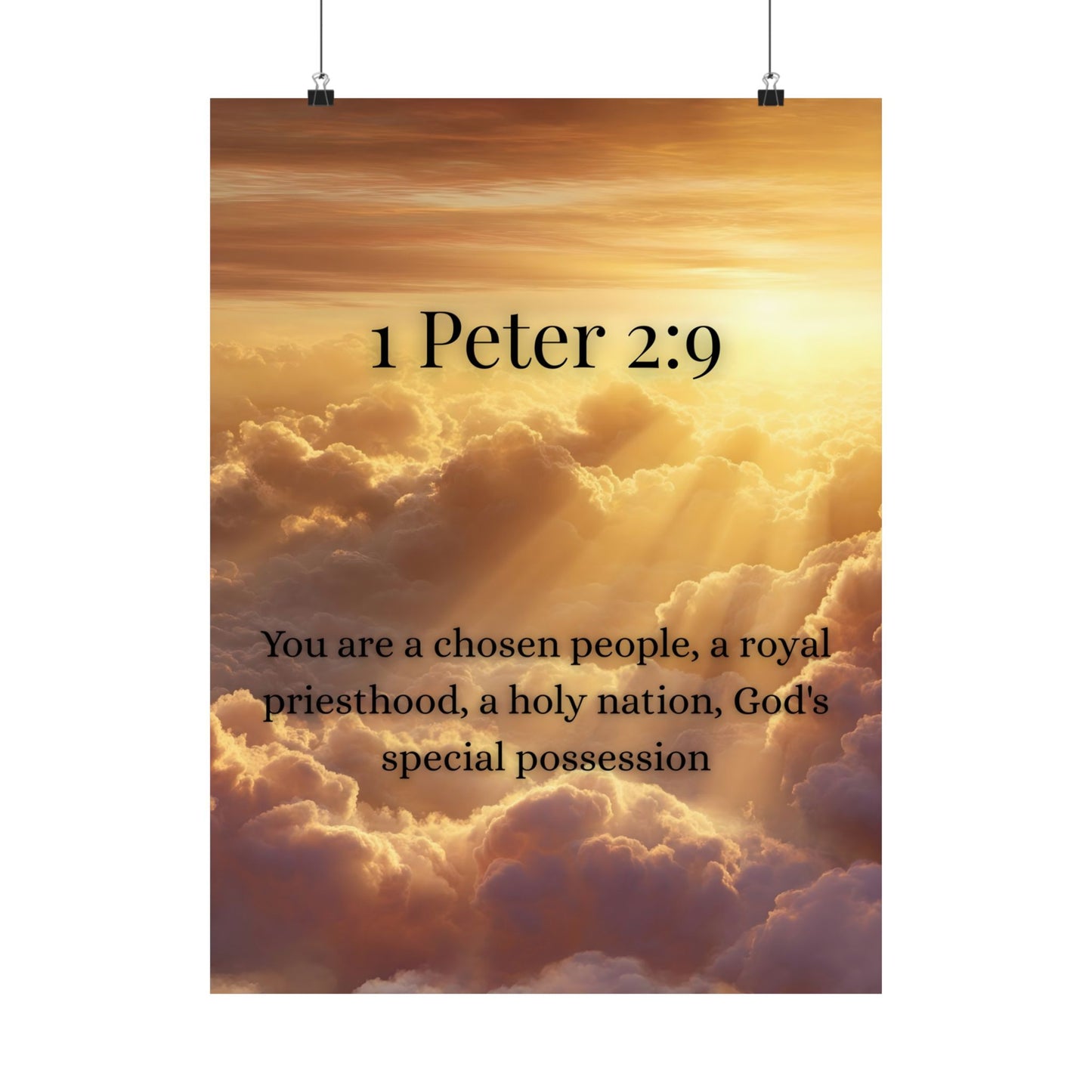 Faith 1 Peter 2:9 Matte Vertical Posters | Uplifting Wall Art, Bible Quote Decor, Spiritual Home Accessory, Motivational Gift