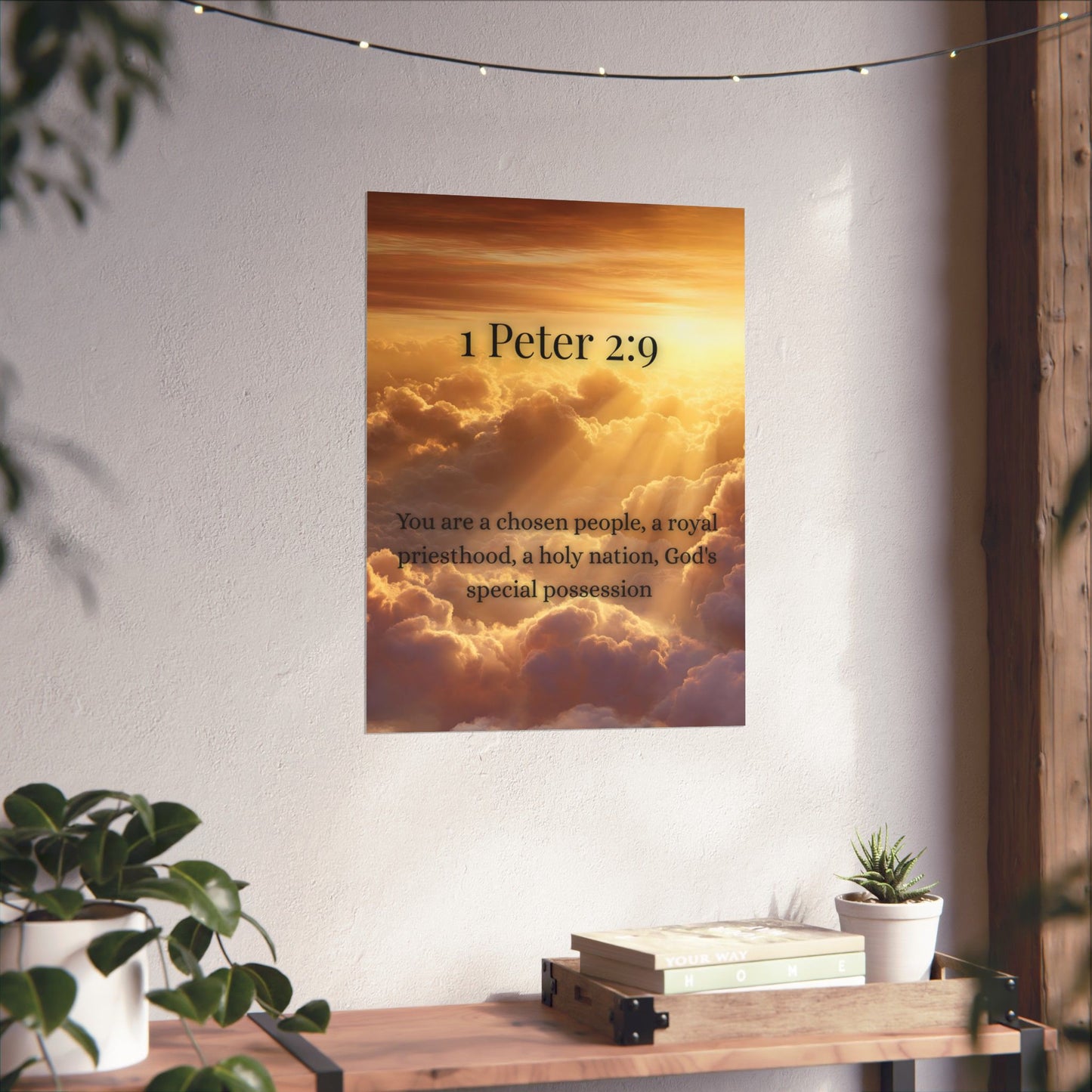 Faith 1 Peter 2:9 Matte Vertical Posters | Uplifting Wall Art, Bible Quote Decor, Spiritual Home Accessory, Motivational Gift