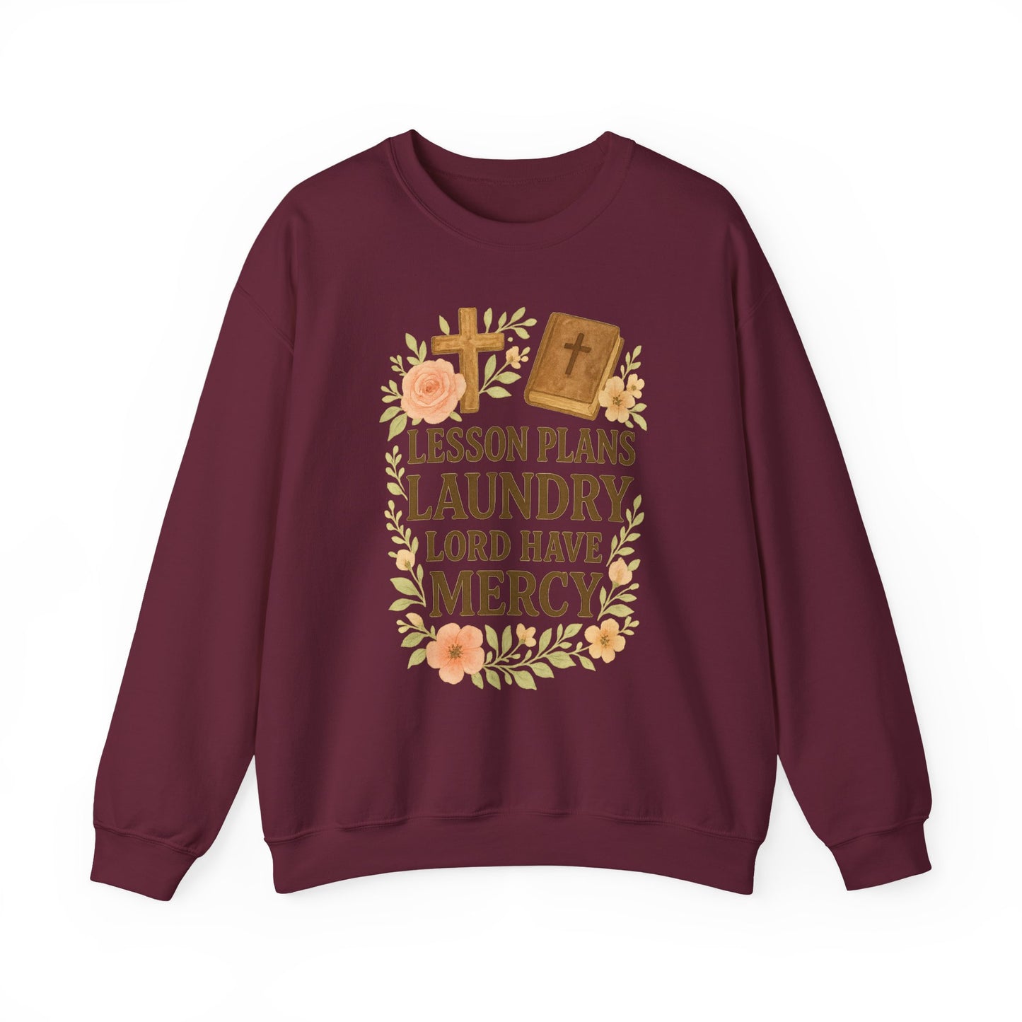 Faith-Inspired Crewneck Sweatshirt for Home School Teachers. Cozy Gift for Home School Parents, Lesson Plans Sweatshirt, Christian Apparel, Relaxed Fit