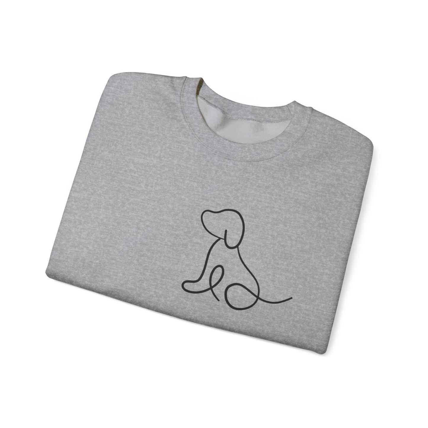 Dog Silhouette Crewneck Sweatshirt for Pet Lovers, Cozy Gift for Dog Owners, Casual Wear, Adoption Awareness, Dog-Themed Apparel