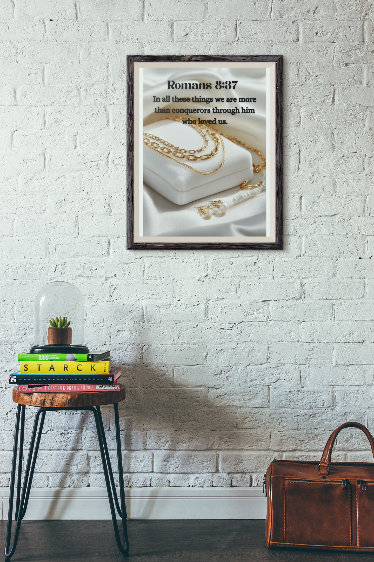 Romans 8:37 Matte Vertical Posters, Motivational Wall Art, Home Decor, Christian Gifts, Uplifting Scripture Decor