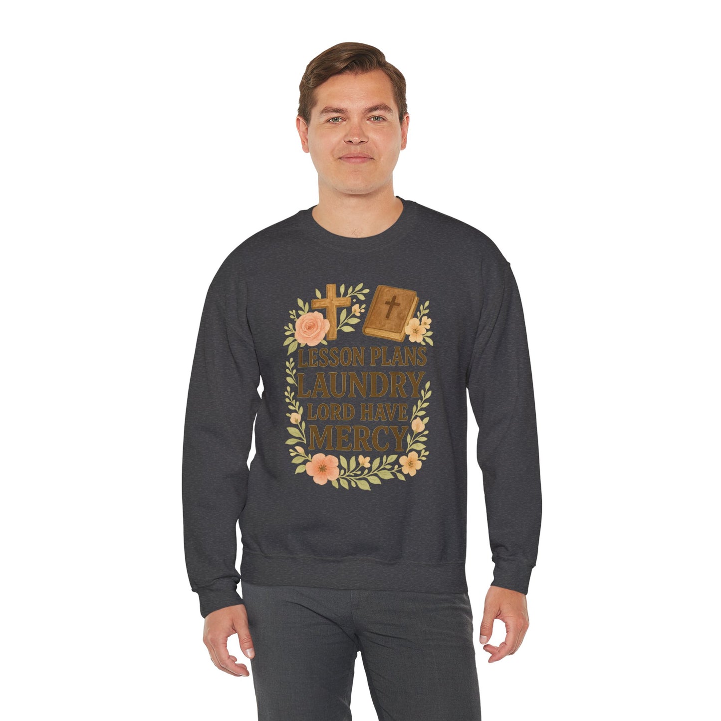 Faith-Inspired Crewneck Sweatshirt for Home School Teachers. Cozy Gift for Home School Parents, Lesson Plans Sweatshirt, Christian Apparel, Relaxed Fit