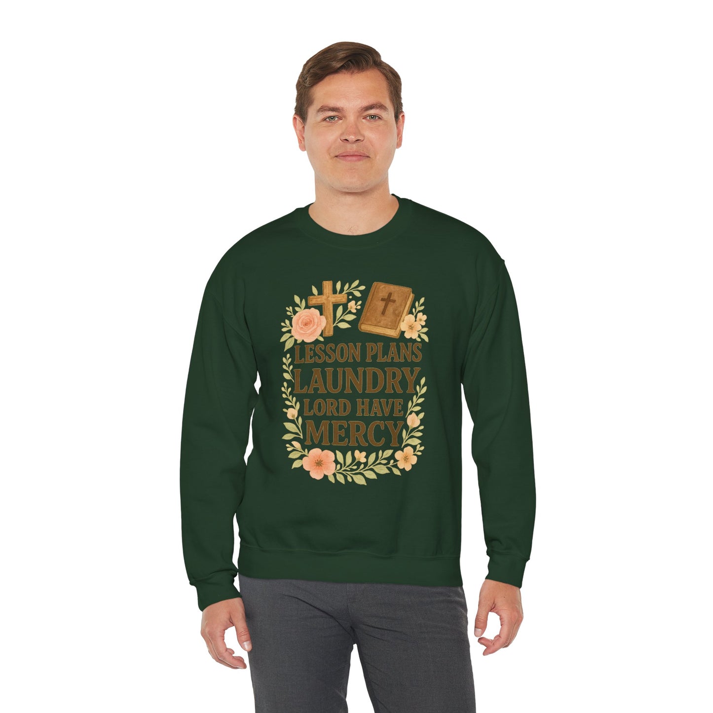 Faith-Inspired Crewneck Sweatshirt for Home School Teachers. Cozy Gift for Home School Parents, Lesson Plans Sweatshirt, Christian Apparel, Relaxed Fit