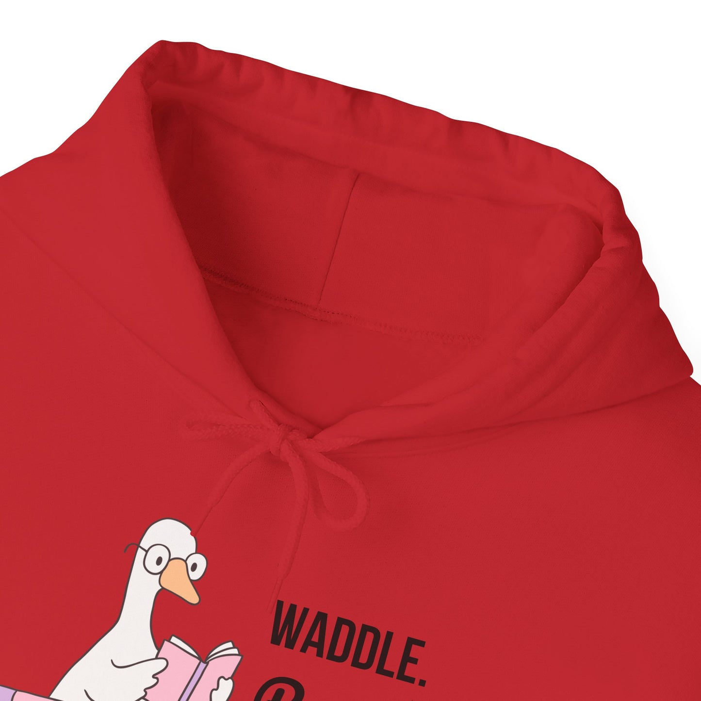 Waddle. Read. Repeat. Hoodie - Cozy Unisex Sweatshirt for Book Lovers, Perfect Gift for Readers, Casual Wear, Literary Apparel, Funny Gift