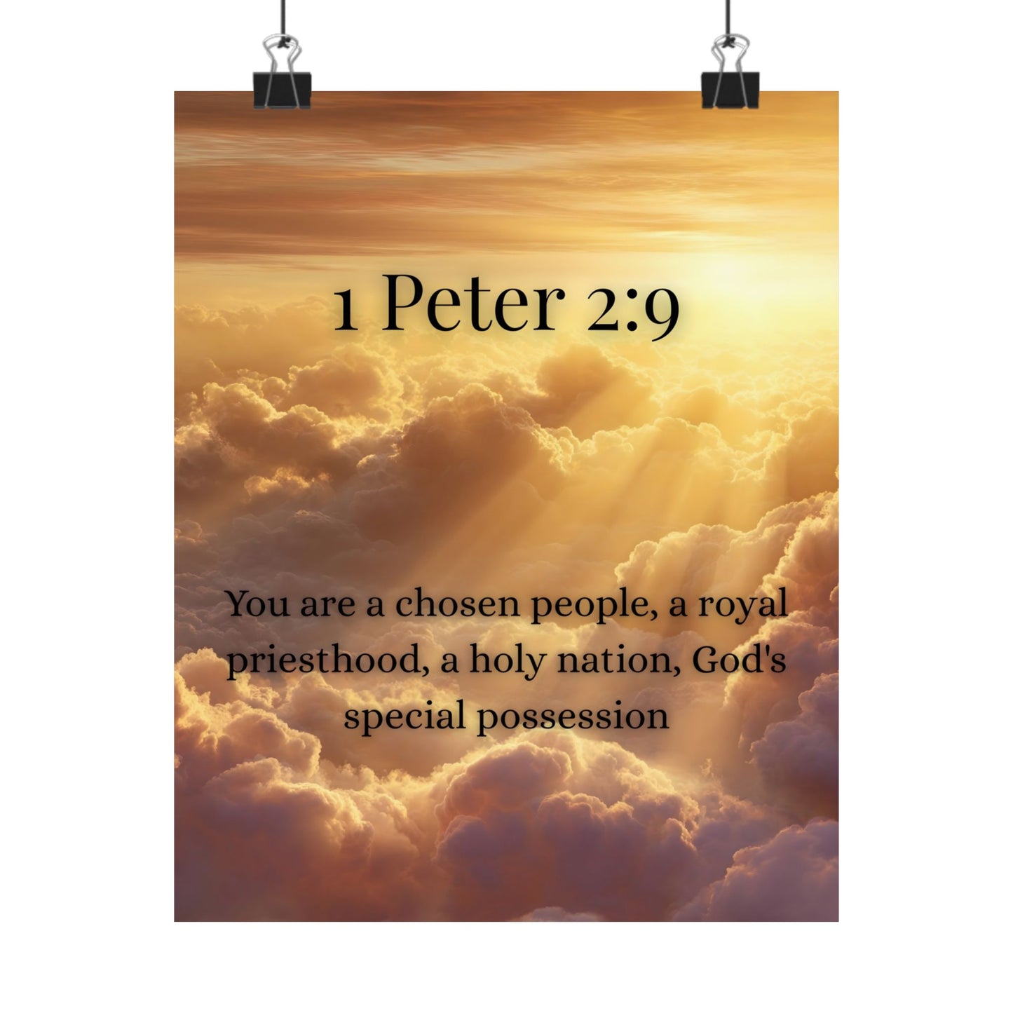 Faith 1 Peter 2:9 Matte Vertical Posters | Uplifting Wall Art, Bible Quote Decor, Spiritual Home Accessory, Motivational Gift