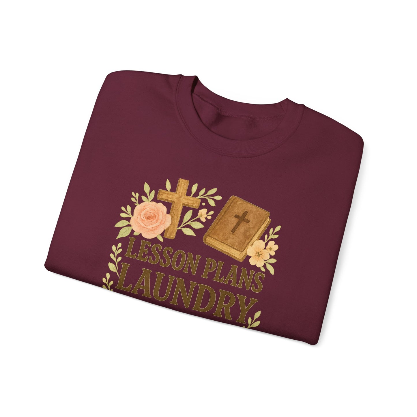 Faith-Inspired Crewneck Sweatshirt for Home School Teachers. Cozy Gift for Home School Parents, Lesson Plans Sweatshirt, Christian Apparel, Relaxed Fit