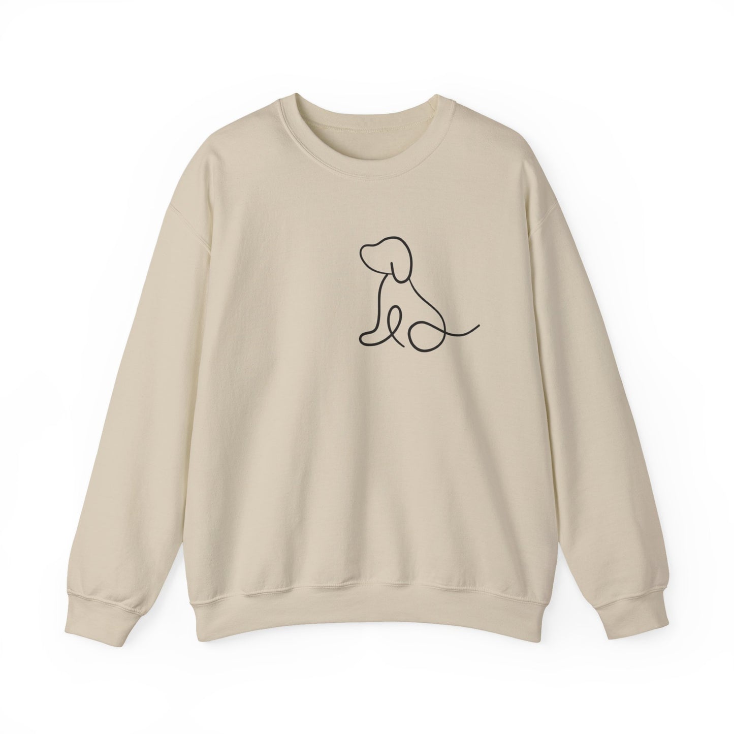 Dog Silhouette Crewneck Sweatshirt for Pet Lovers, Cozy Gift for Dog Owners, Casual Wear, Adoption Awareness, Dog-Themed Apparel