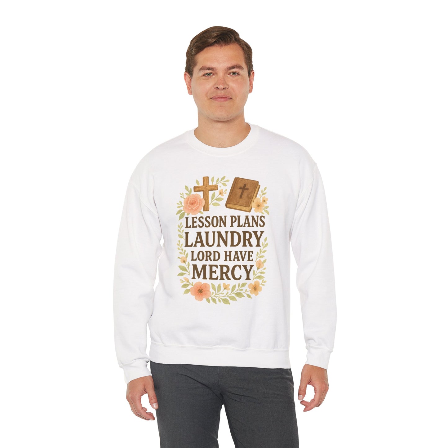 Faith-Inspired Crewneck Sweatshirt for Home School Teachers. Cozy Gift for Home School Parents, Lesson Plans Sweatshirt, Christian Apparel, Relaxed Fit