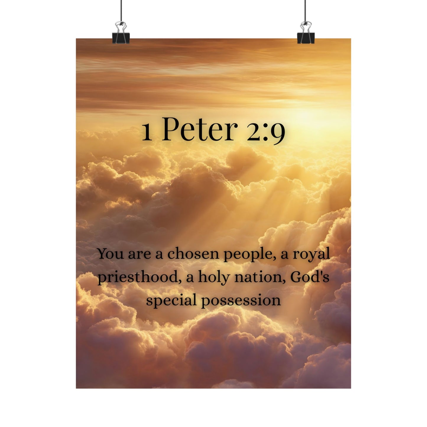 Faith 1 Peter 2:9 Matte Vertical Posters | Uplifting Wall Art, Bible Quote Decor, Spiritual Home Accessory, Motivational Gift