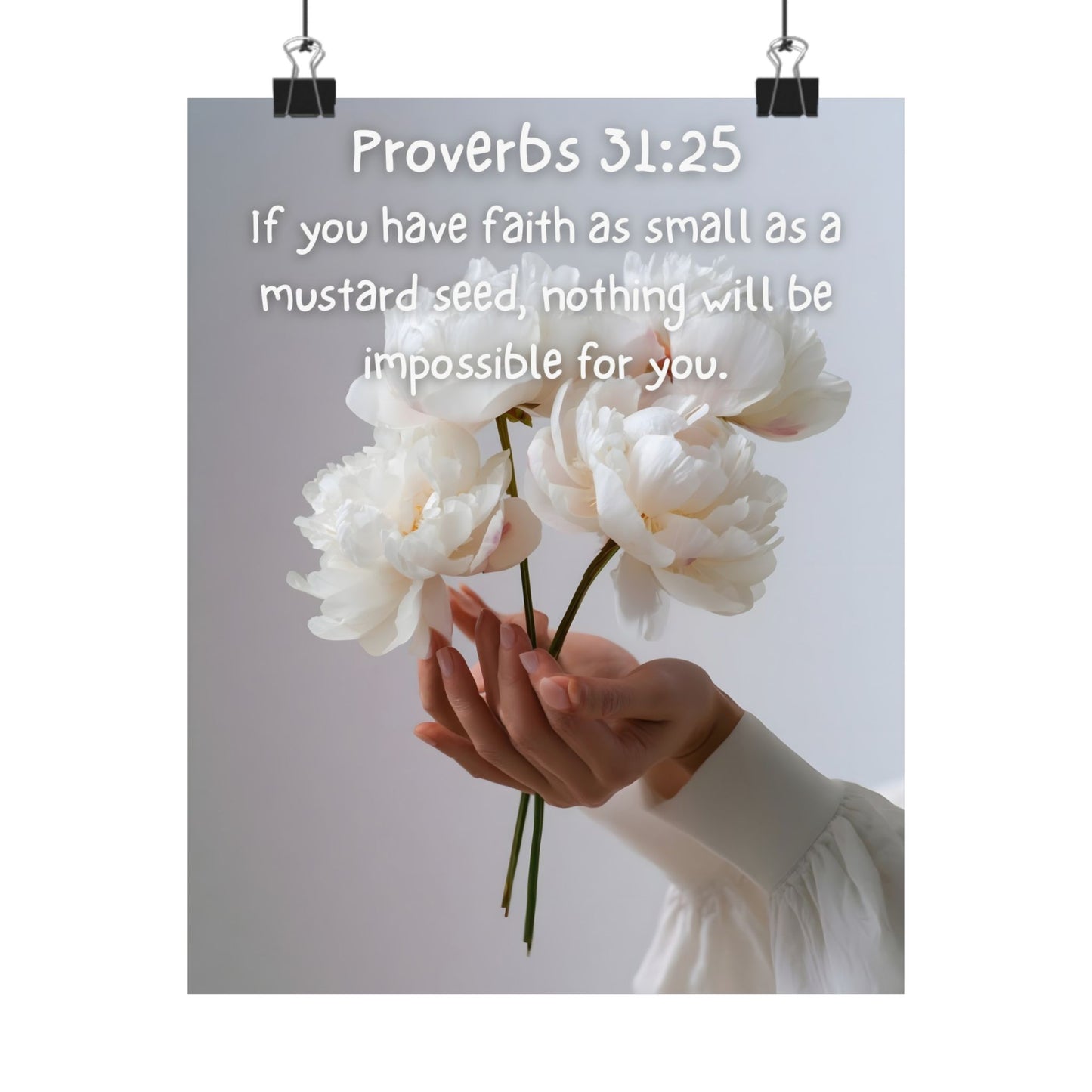 Proverbs 31:25 Inspirational Wall Art Print, Motivational Home Decor, Proverbs 31:25 Poster, Faith-Based Gift, Modern Typography