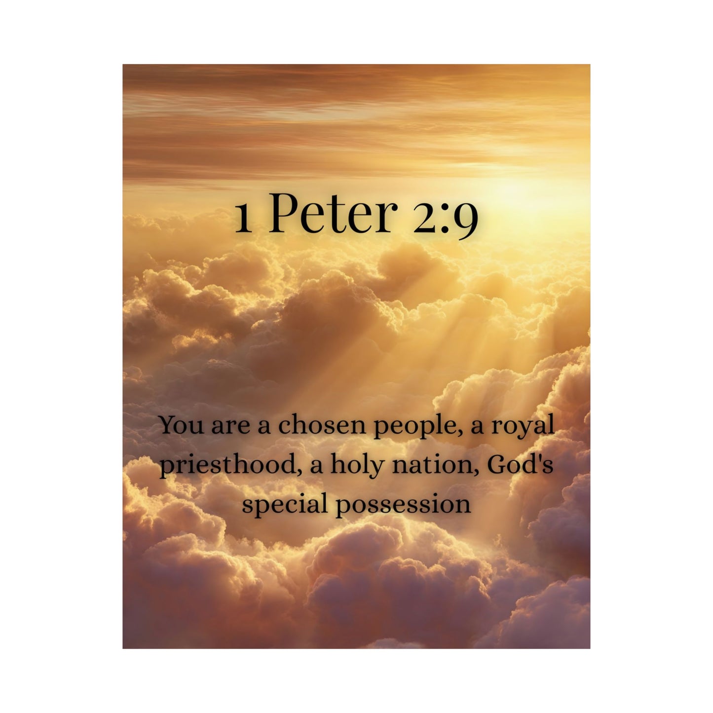 Faith 1 Peter 2:9 Matte Vertical Posters | Uplifting Wall Art, Bible Quote Decor, Spiritual Home Accessory, Motivational Gift