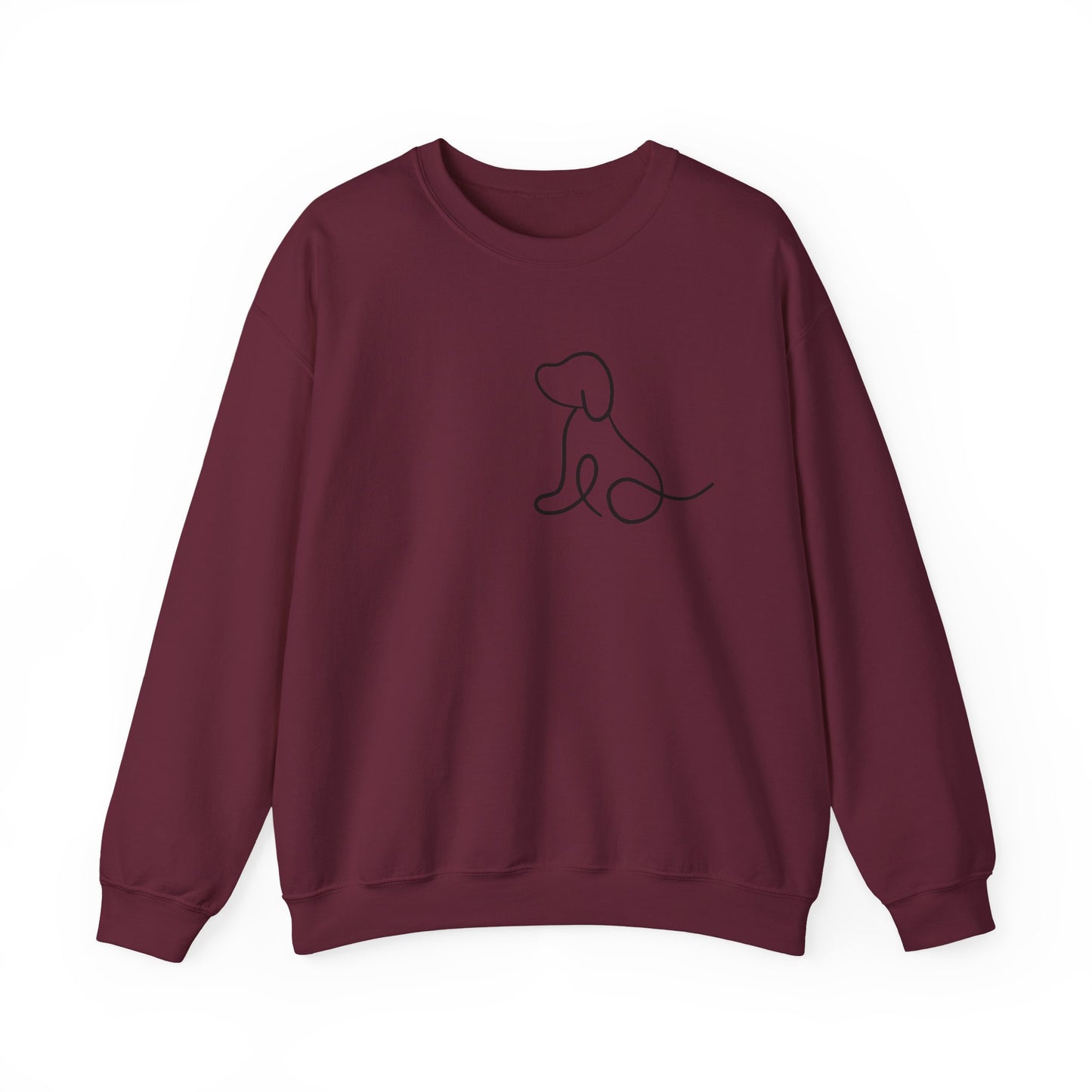 Dog Silhouette Crewneck Sweatshirt for Pet Lovers, Cozy Gift for Dog Owners, Casual Wear, Adoption Awareness, Dog-Themed Apparel