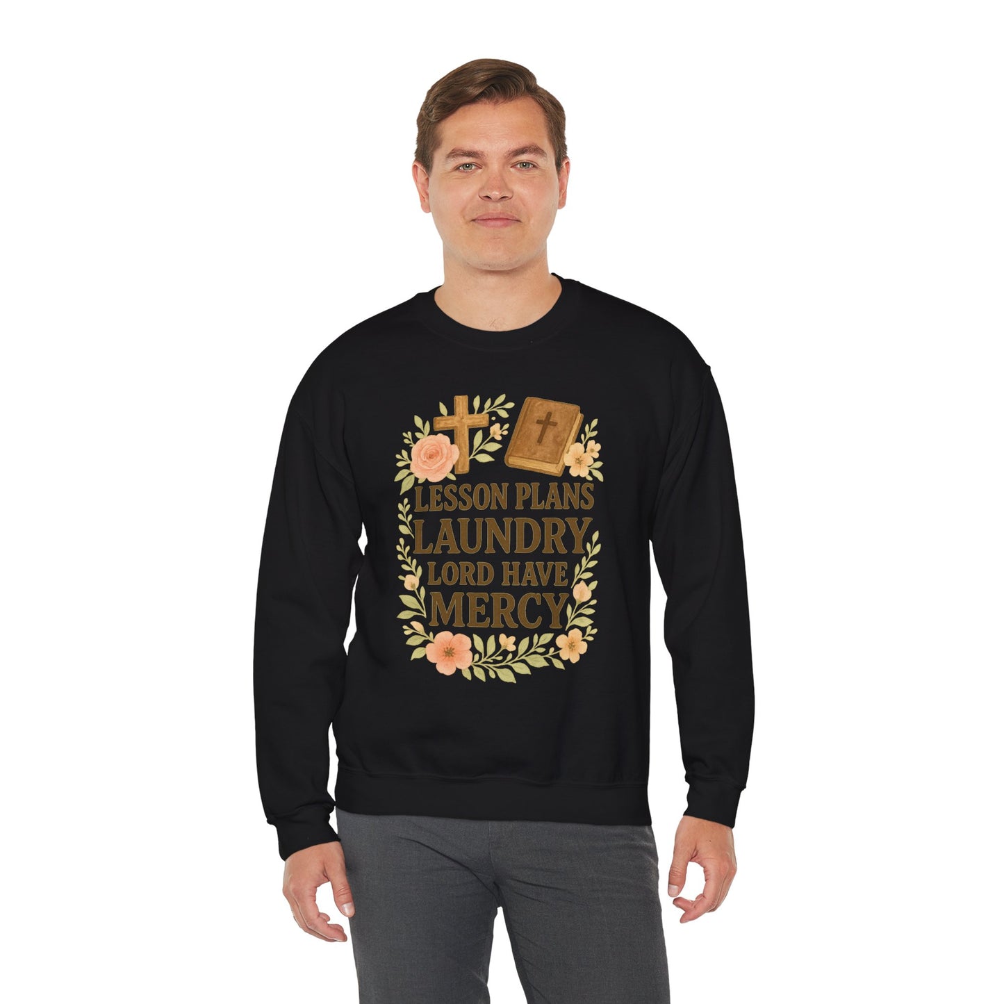 Faith-Inspired Crewneck Sweatshirt for Home School Teachers. Cozy Gift for Home School Parents, Lesson Plans Sweatshirt, Christian Apparel, Relaxed Fit