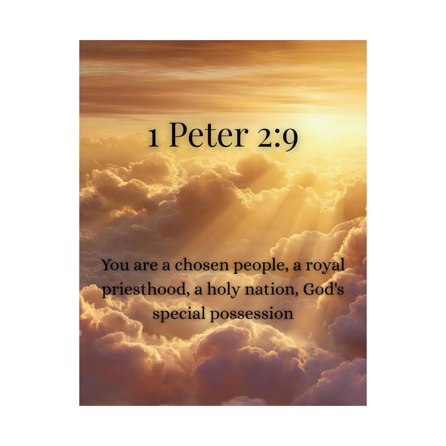 Faith 1 Peter 2:9 Matte Vertical Posters | Uplifting Wall Art, Bible Quote Decor, Spiritual Home Accessory, Motivational Gift