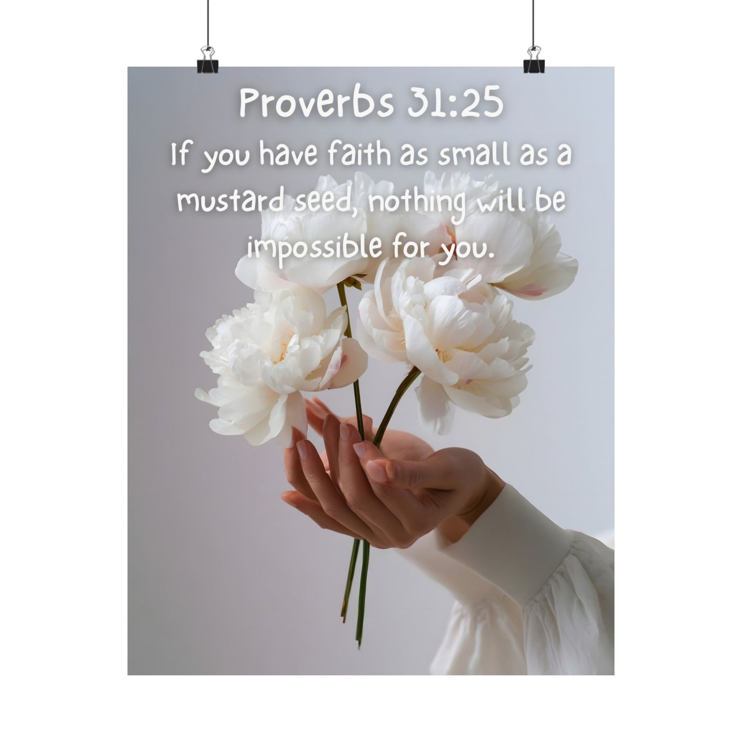 Proverbs 31:25 Inspirational Wall Art Print, Motivational Home Decor, Proverbs 31:25 Poster, Faith-Based Gift, Modern Typography