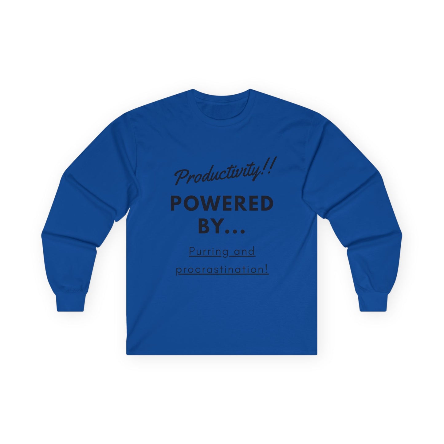Cat Sweatshirt - Productivity Powered by Purring and Procrastination