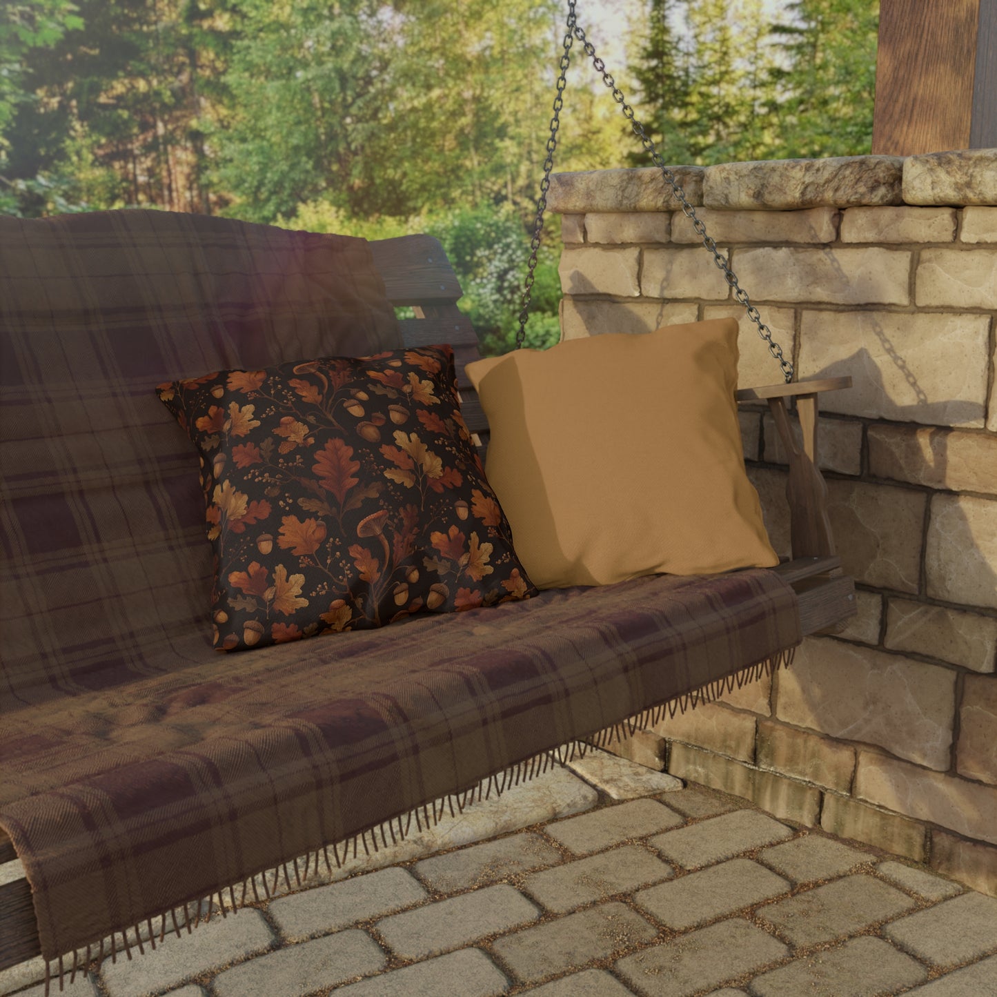 Fall-Inspired Outdoor Pillows, Cozy Garden Decor, Autumn Home Accessories, Patio Cushions, Seasonal Throw Pillows, Outdoor Comfort