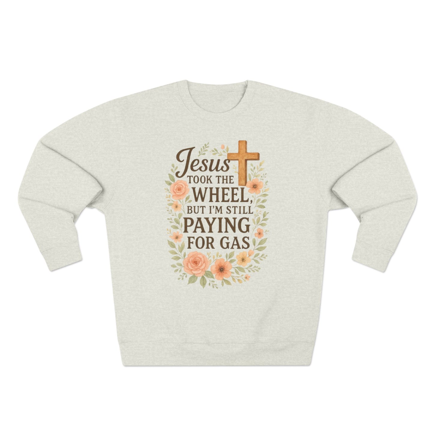 Jesus Took The Wheel Sweatshirt, Funny Christian Apparel, Gift for Believers, Cozy Unisex Crewneck, Religious Humor