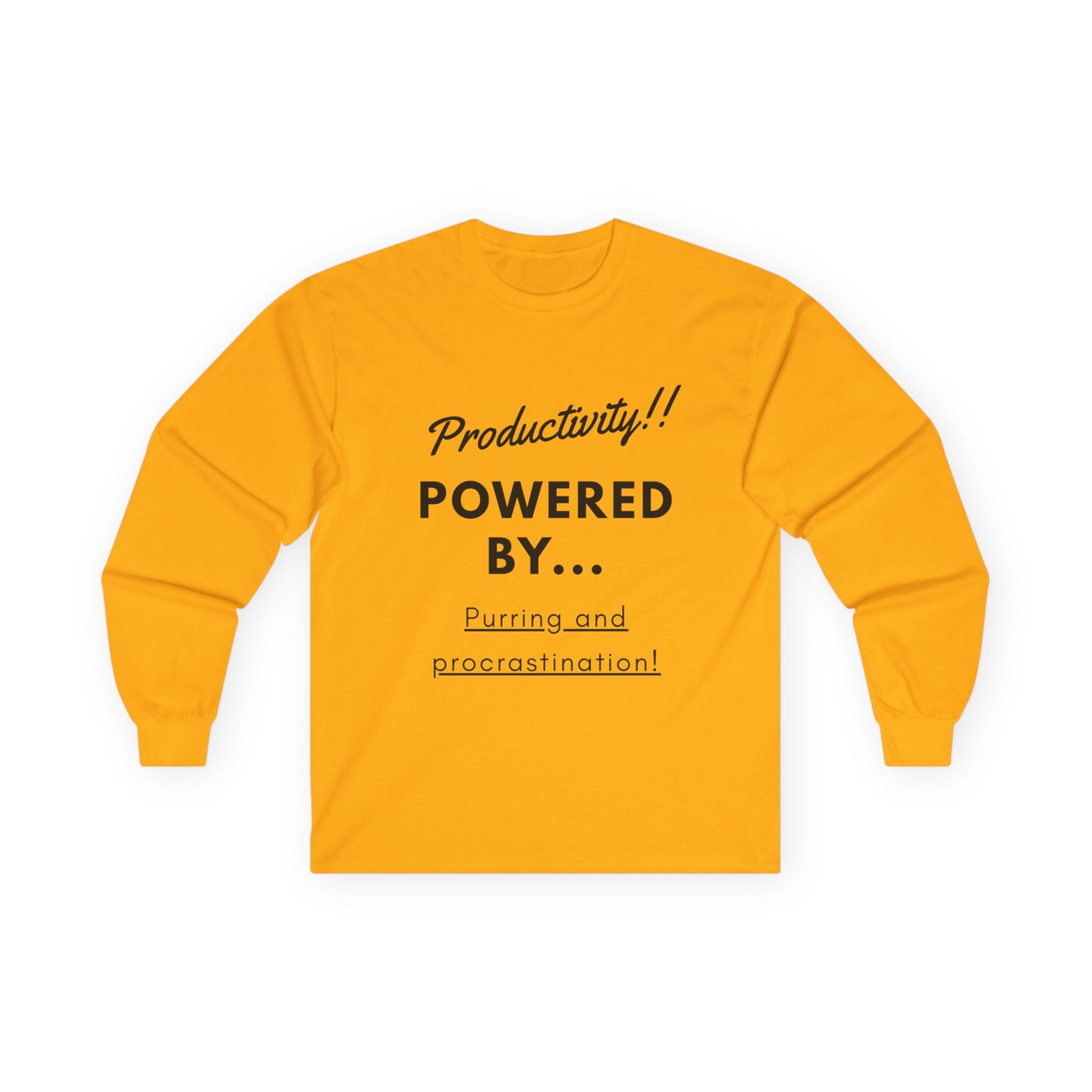 Cat Sweatshirt - Productivity Powered by Purring and Procrastination