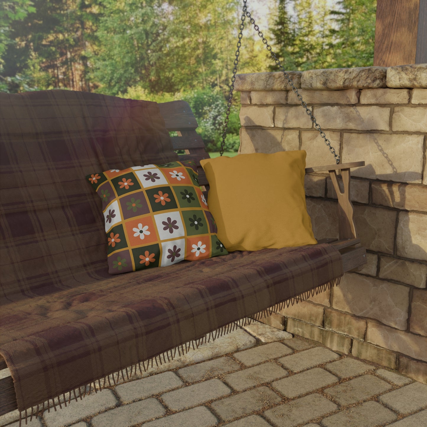 Cozy Outdoor Fall Pillows, Decorative Garden Cushions, Fall Home Decor, Patio Accessories, Seasonal Outdoor Living, Vibrant Floral Patterns