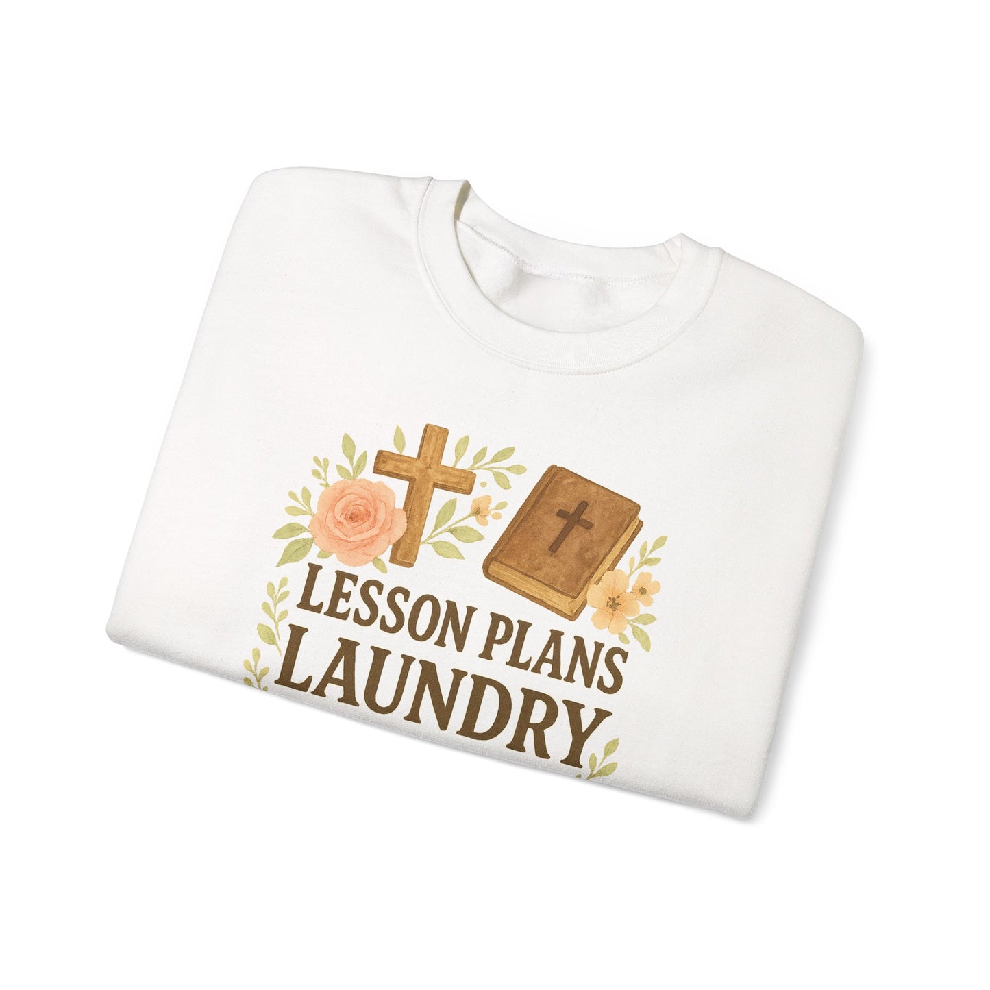 Faith-Inspired Crewneck Sweatshirt for Home School Teachers. Cozy Gift for Home School Parents, Lesson Plans Sweatshirt, Christian Apparel, Relaxed Fit