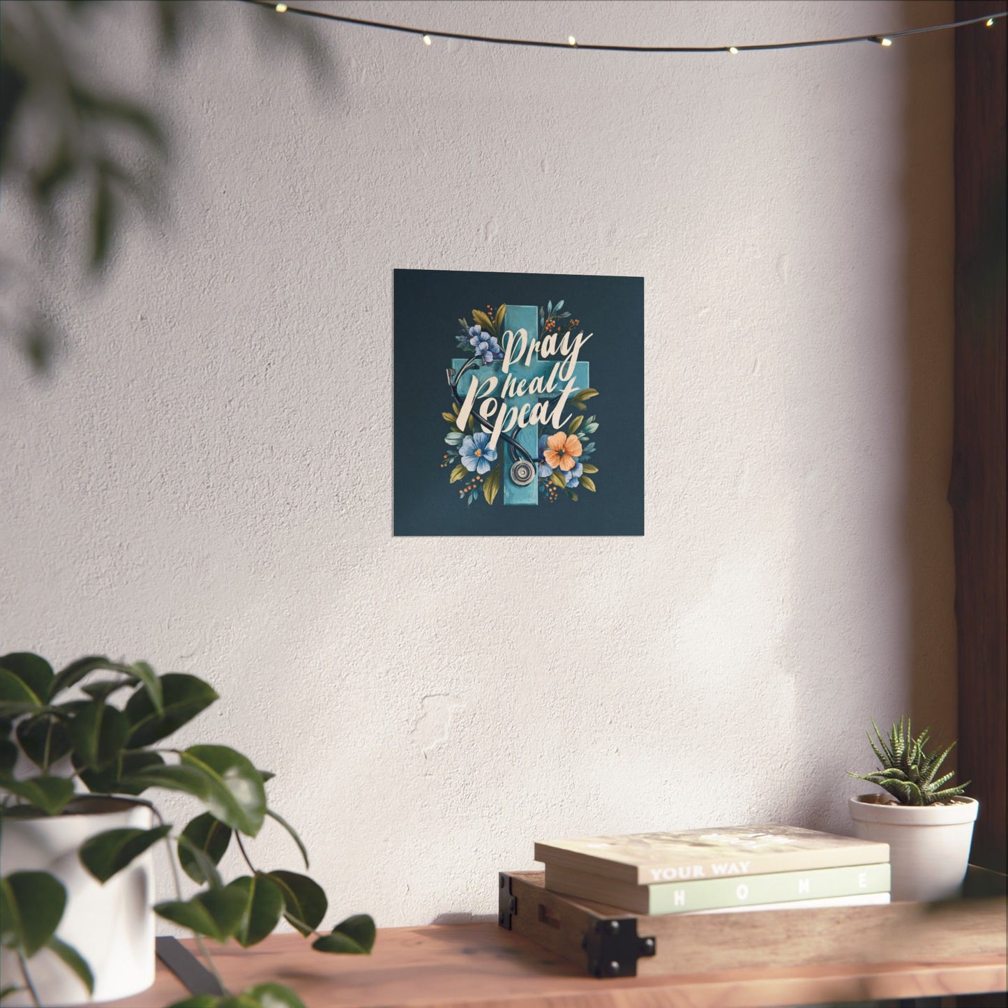 Matte Vertical Poster - "Pray Heal Repeat" Inspirational Art for Healthcare Workers, Nurse Decor, Healing Wall Art, Medical Gifts, [...]