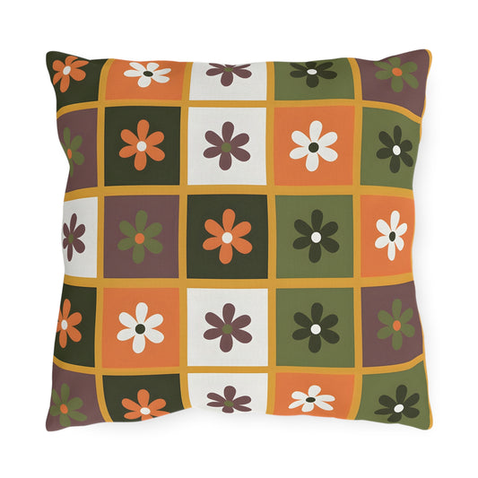Cozy Outdoor Fall Pillows, Decorative Garden Cushions, Fall Home Decor, Patio Accessories, Seasonal Outdoor Living, Vibrant Floral Patterns
