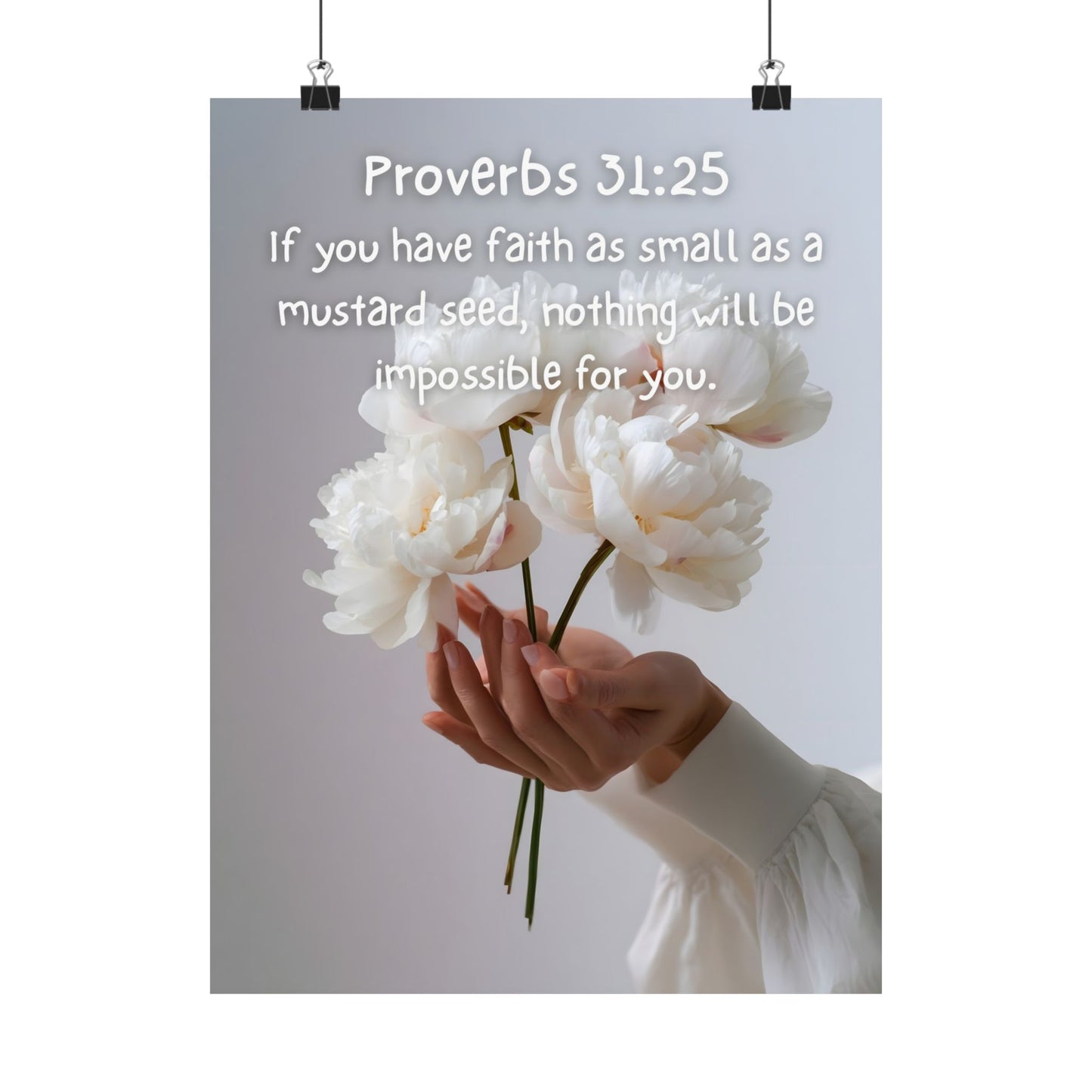 Proverbs 31:25 Inspirational Wall Art Print, Motivational Home Decor, Proverbs 31:25 Poster, Faith-Based Gift, Modern Typography