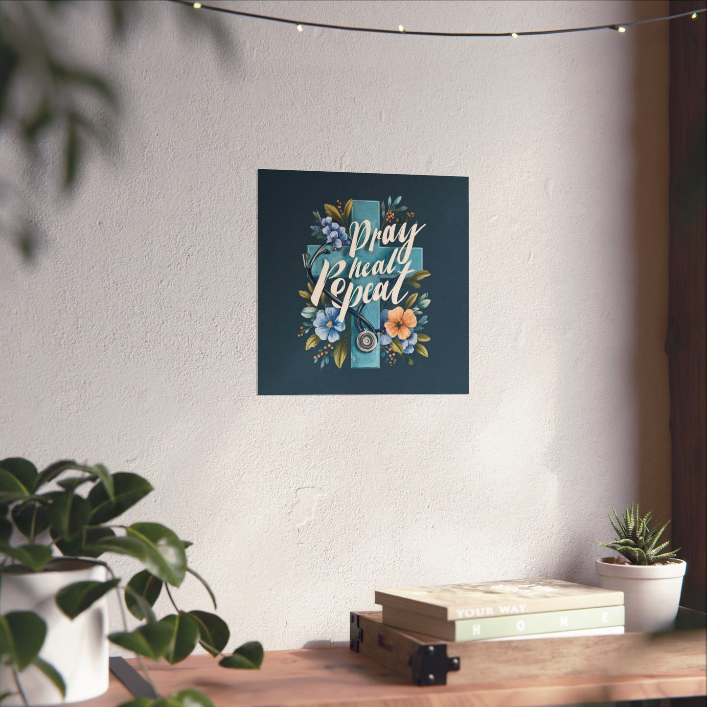 Matte Vertical Poster - "Pray Heal Repeat" Inspirational Art for Healthcare Workers, Nurse Decor, Healing Wall Art, Medical Gifts, [...]