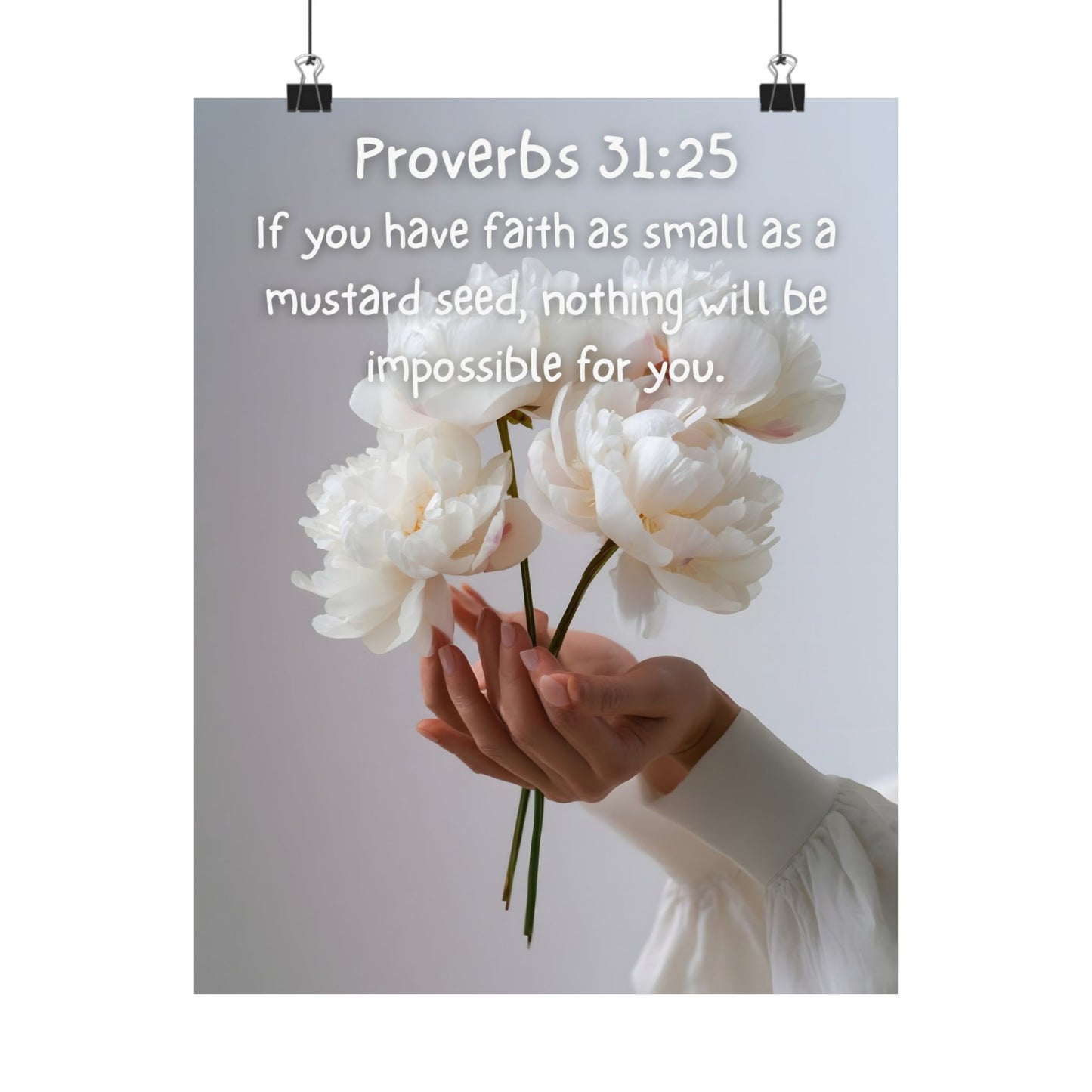 Proverbs 31:25 Inspirational Wall Art Print, Motivational Home Decor, Proverbs 31:25 Poster, Faith-Based Gift, Modern Typography