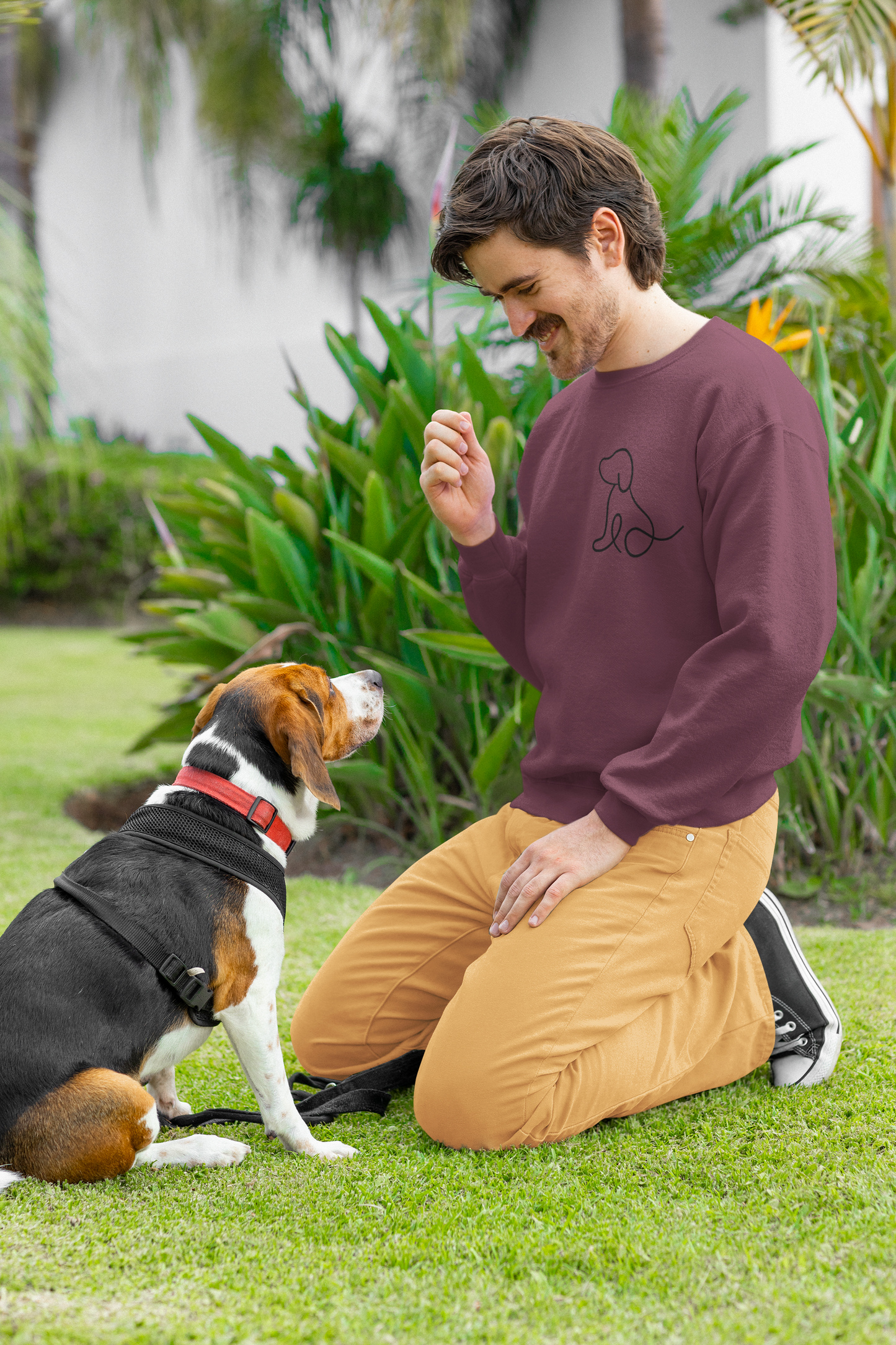 Dog Silhouette Crewneck Sweatshirt for Pet Lovers, Cozy Gift for Dog Owners, Casual Wear, Adoption Awareness, Dog-Themed Apparel