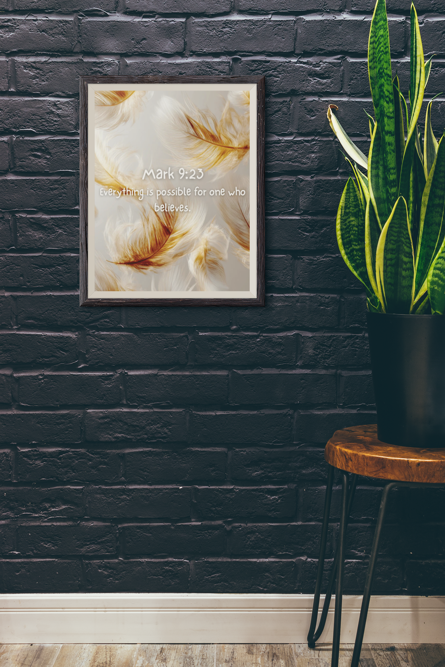 Inspirational Mark 9:23 Wall Art Print, Matte Vertical Posters, Motivational Home Decor, Faith-Based Gift, Bible Verse Art, Affirmation Decor