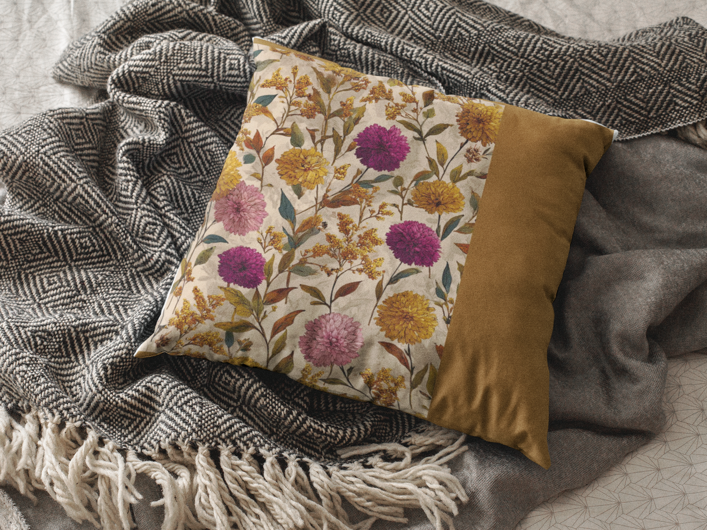 Floral Outdoor Pillows, Garden Decor, Patio Accessories, Spring Home Decor, Cozy Outdoor Style