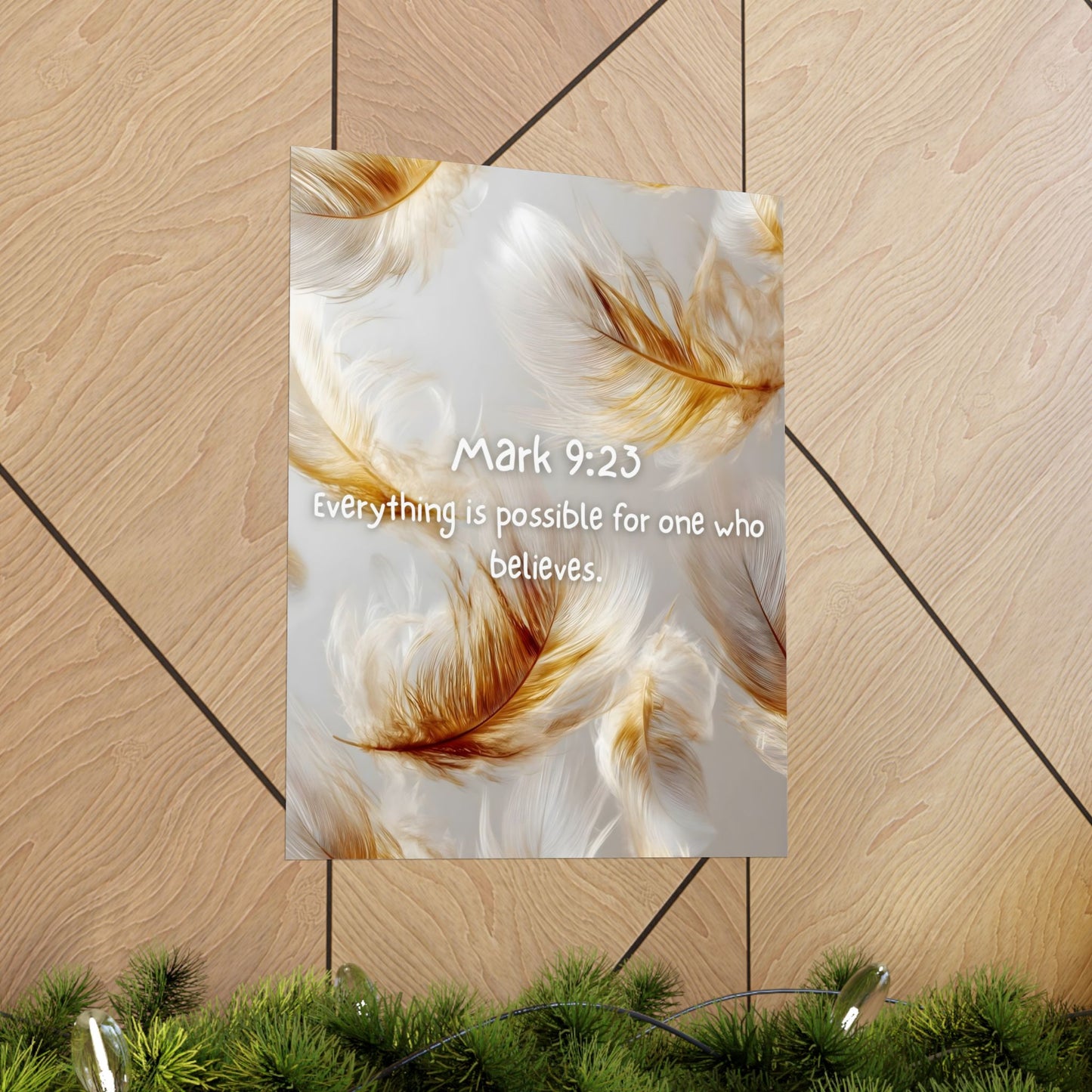 Inspirational Mark 9:23 Wall Art Print, Matte Vertical Posters, Motivational Home Decor, Faith-Based Gift, Bible Verse Art, Affirmation Decor