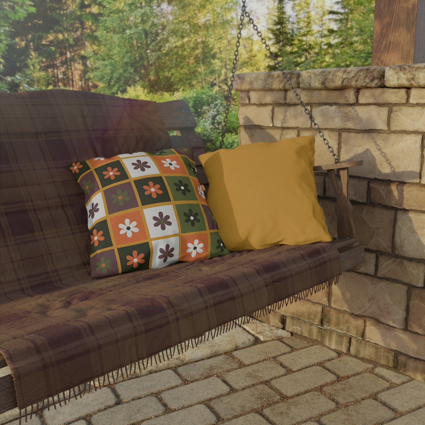 Cozy Outdoor Fall Pillows, Decorative Garden Cushions, Fall Home Decor, Patio Accessories, Seasonal Outdoor Living, Vibrant Floral Patterns