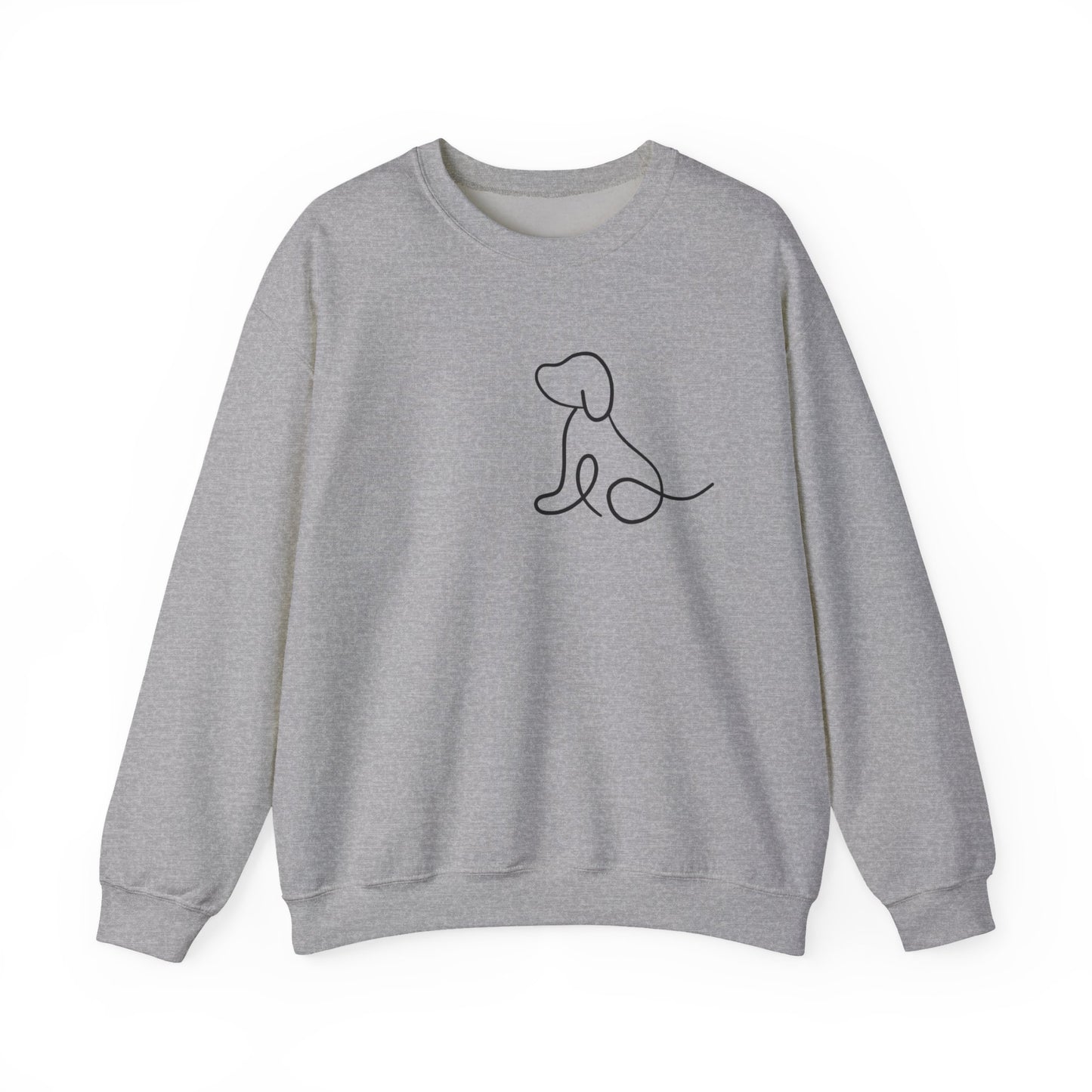 Dog Silhouette Crewneck Sweatshirt for Pet Lovers, Cozy Gift for Dog Owners, Casual Wear, Adoption Awareness, Dog-Themed Apparel