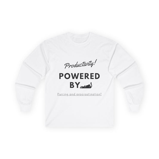 Cat Sweatshirt - Productivity Powered by Purring and Procrastination