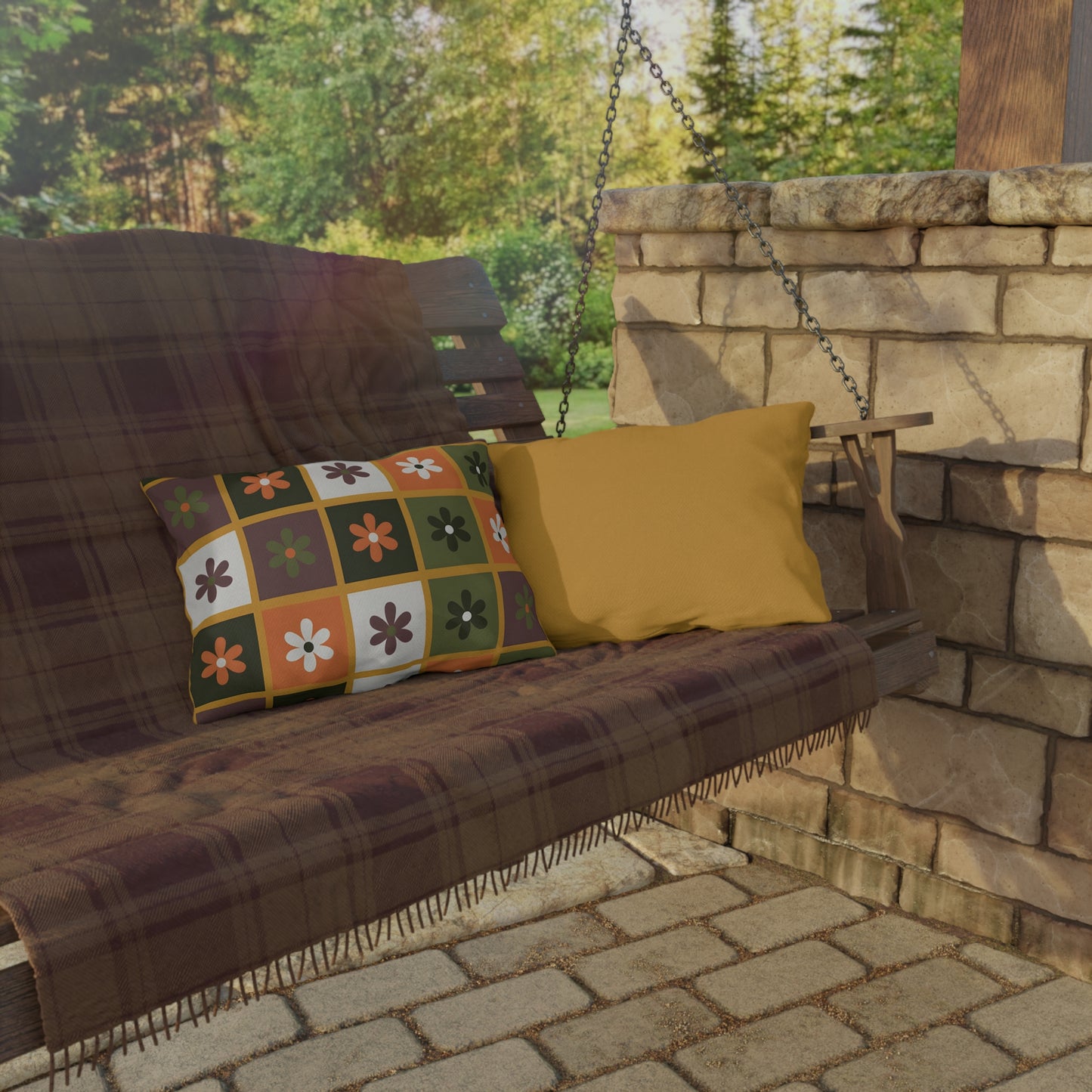 Cozy Outdoor Fall Pillows, Decorative Garden Cushions, Fall Home Decor, Patio Accessories, Seasonal Outdoor Living, Vibrant Floral Patterns