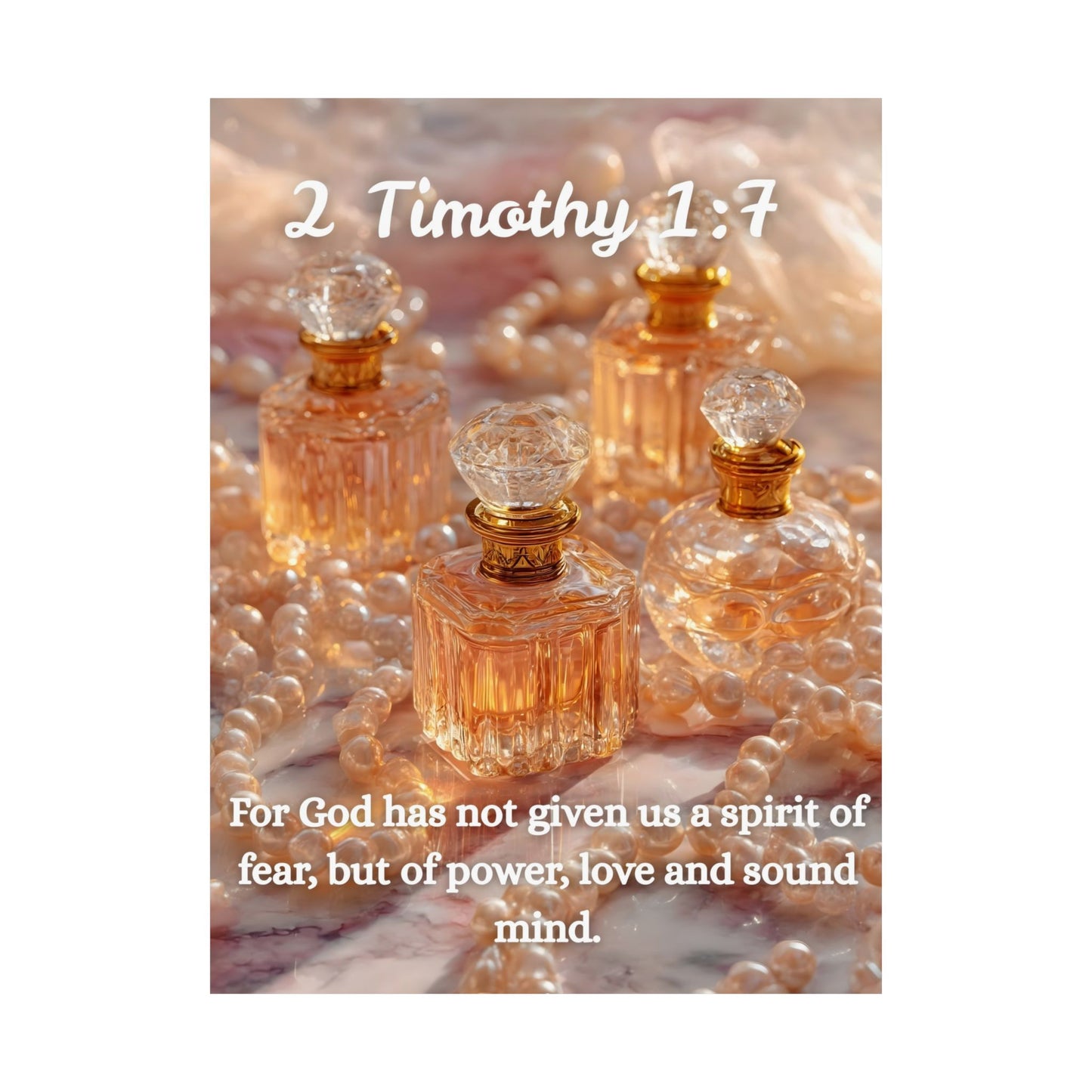 2 Timothy 1:7 Poster, Bible Quote Poster, Motivational Wall Art, Christian Decor, Home Office Print, Gift for Encouragement